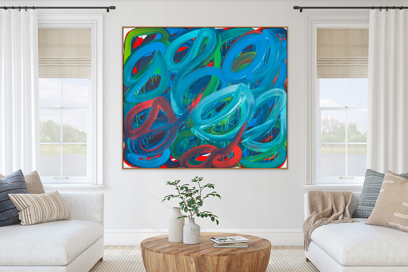 Artwork by Leon Phillips, Swirl No.4, Made of Oil on Canvas 