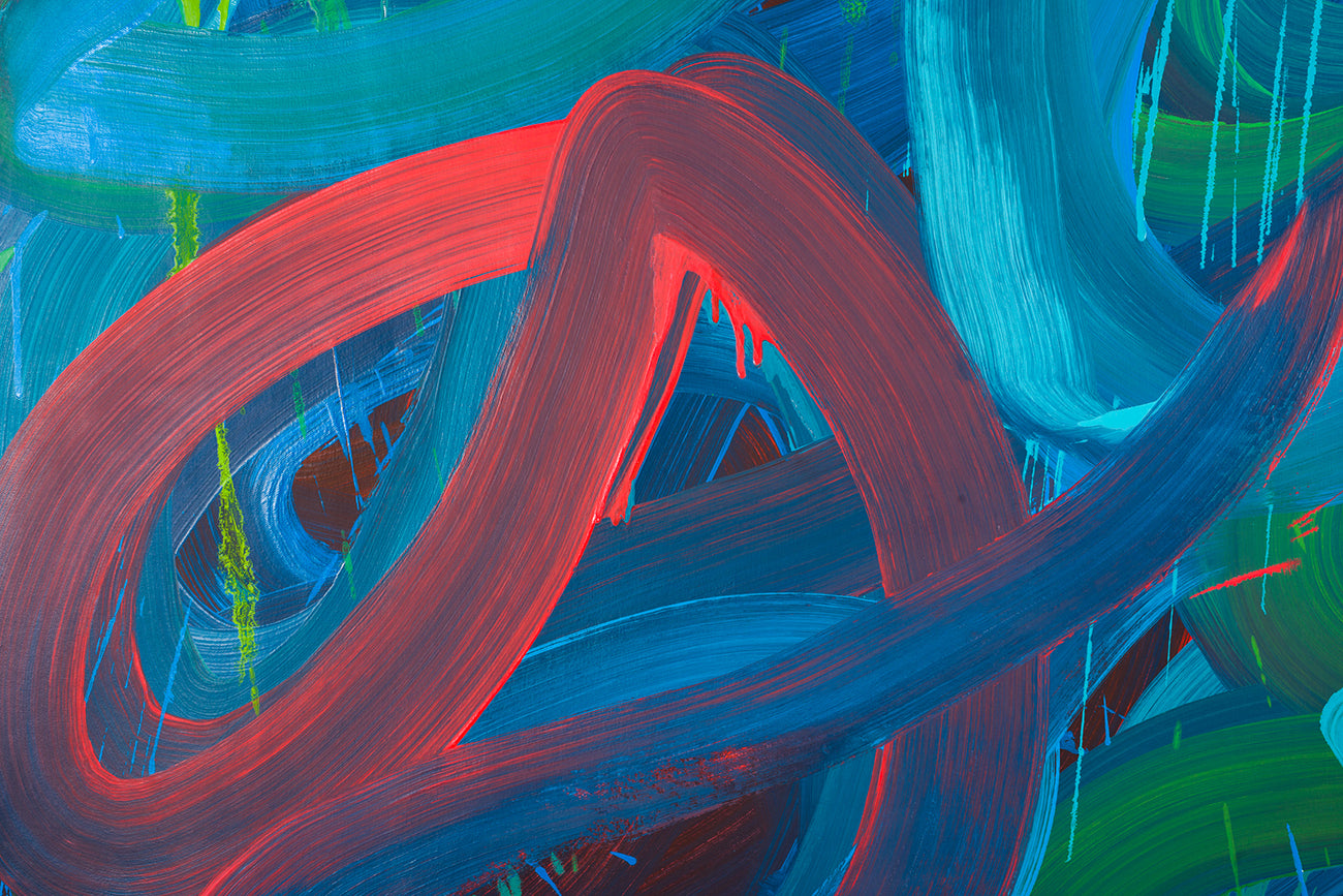 Artwork by Leon Phillips, Swirl No.4, Made of Oil on Canvas 