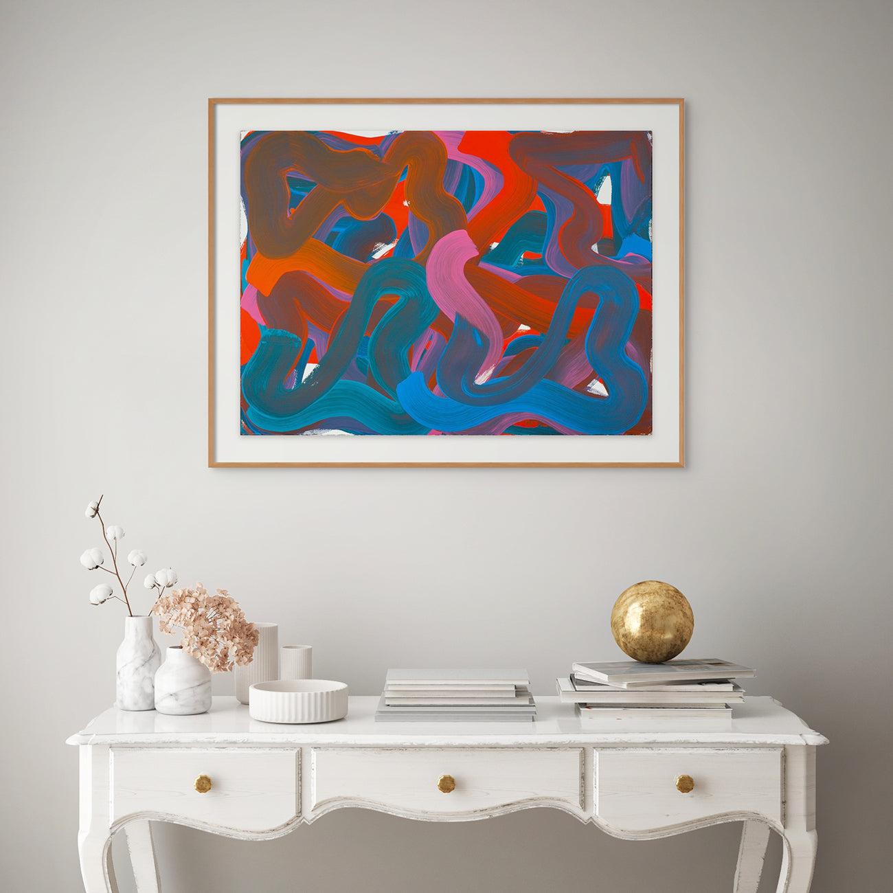 Artwork by Leon Phillips, Wiggle No.22, Made of Oil on Paper (Arches Oil Paper — 140 lb Cold press) 