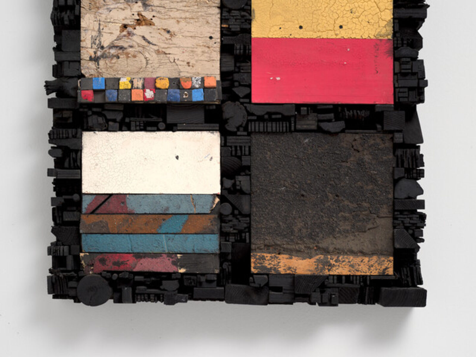 Artwork by Leonardo Drew, Number 387, Made of Wood and Paint 