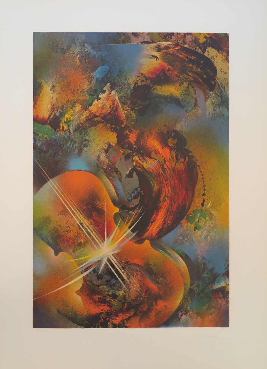 Mozart, from the Sound of Color portfolio by Leonardo Nierman, 1976