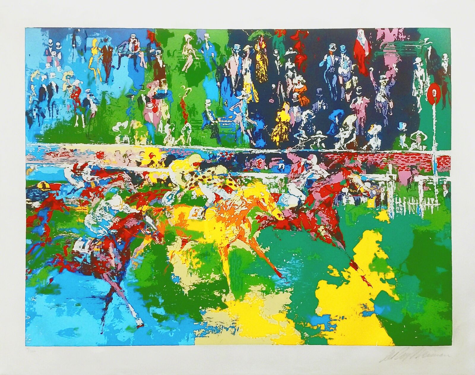 Artwork by LeRoy Neiman, ASCOT FINISH, Made of Serigraph 