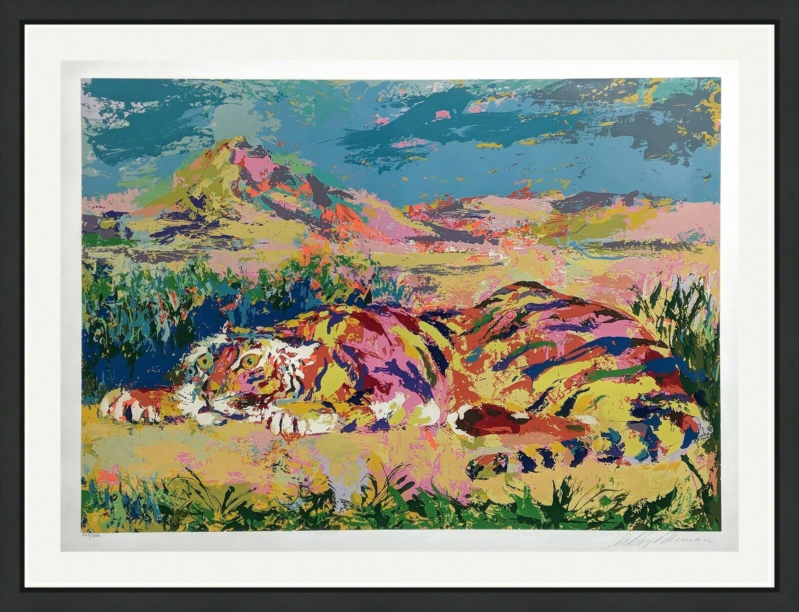Artwork by LeRoy Neiman, DELACROIX'S TIGER, Made of Serigraph 