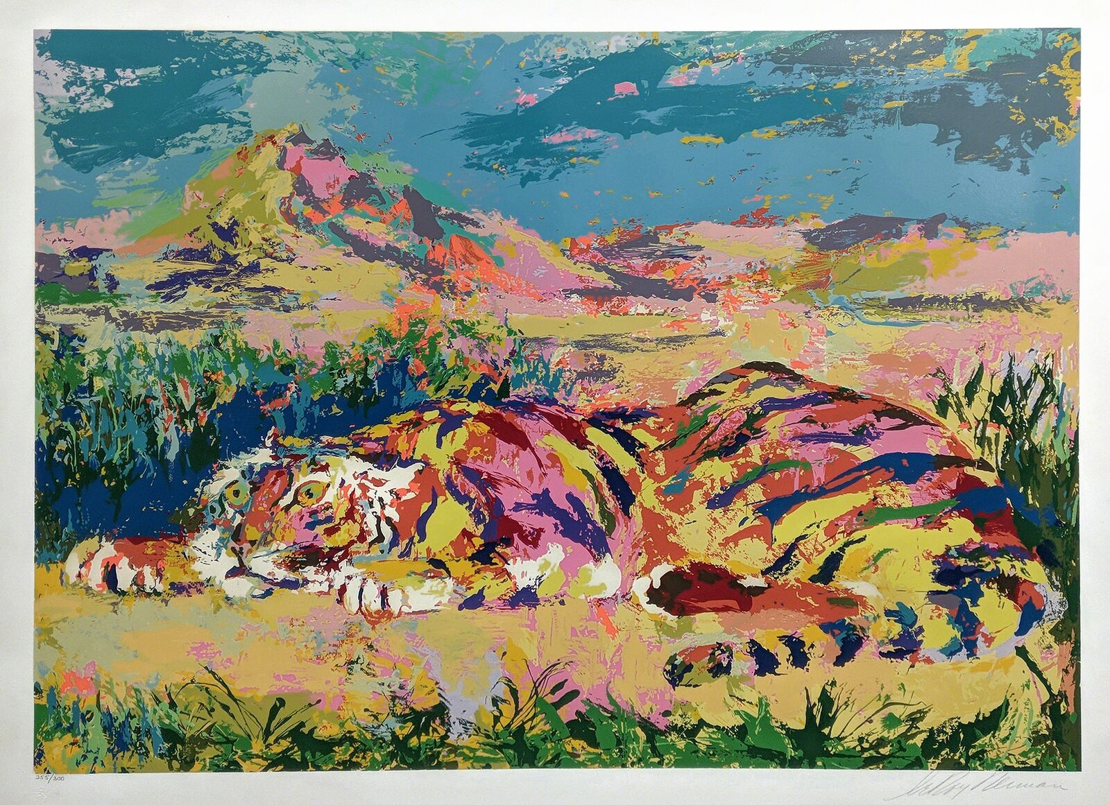 Artwork by LeRoy Neiman, DELACROIX'S TIGER, Made of Serigraph 