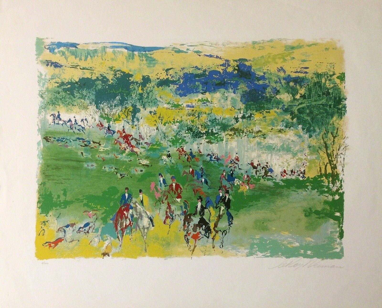 Artwork by LeRoy Neiman, FOX HUNT, Made of Serigraph 
