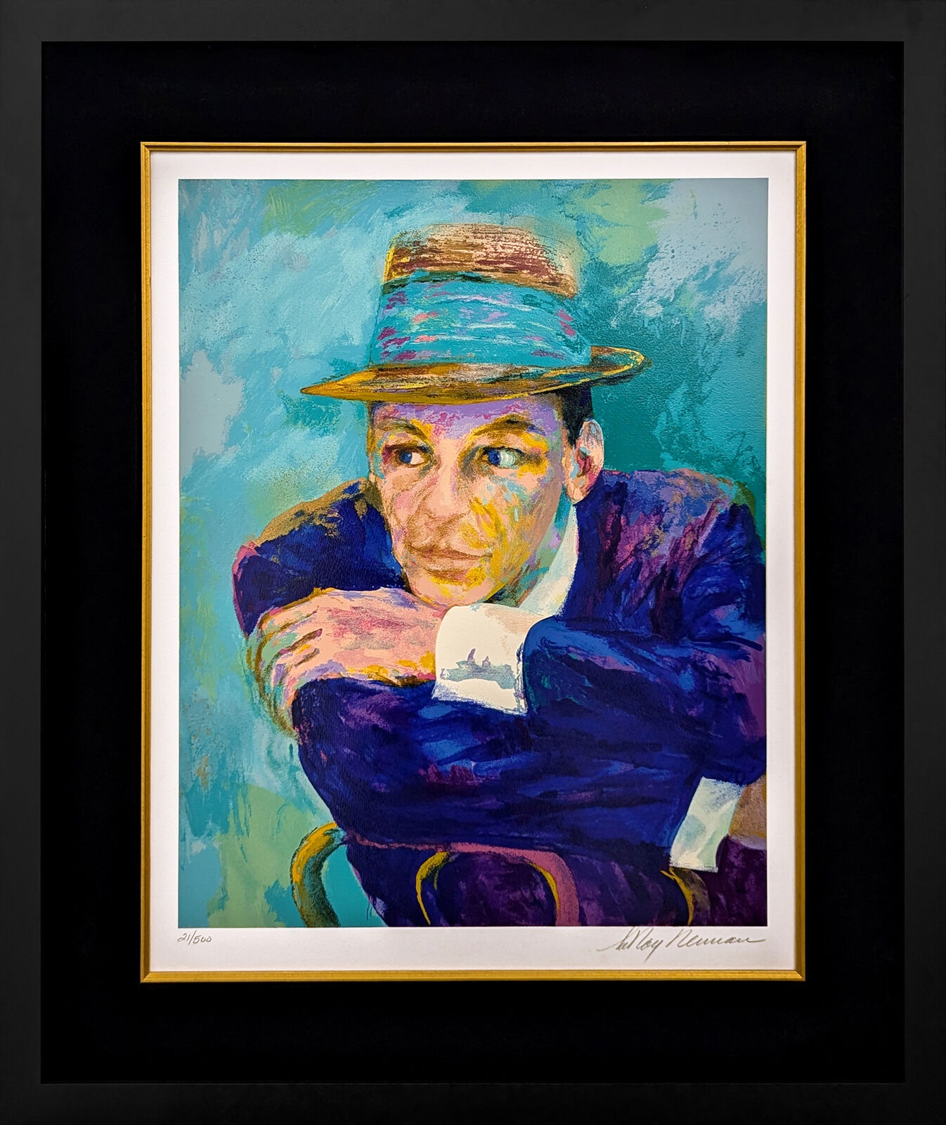 Artwork by LeRoy Neiman, Frank Sinatra - The Voice (large hand signed serigraph), Made of Serigraph 