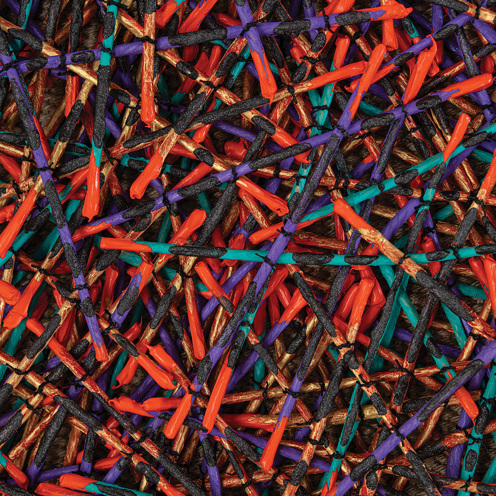 A piece of art that is made out of twigs.