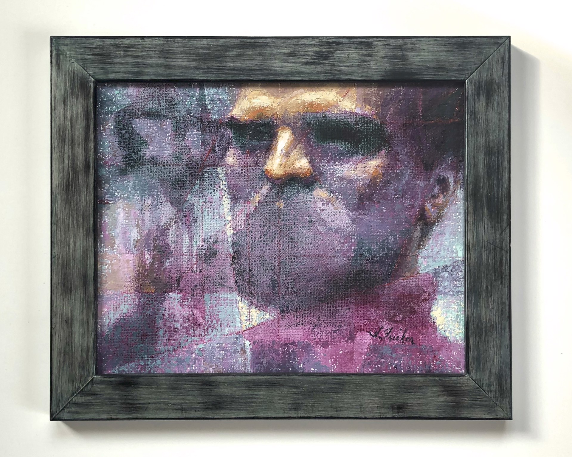 A painting of a man with a beard and mustache.
