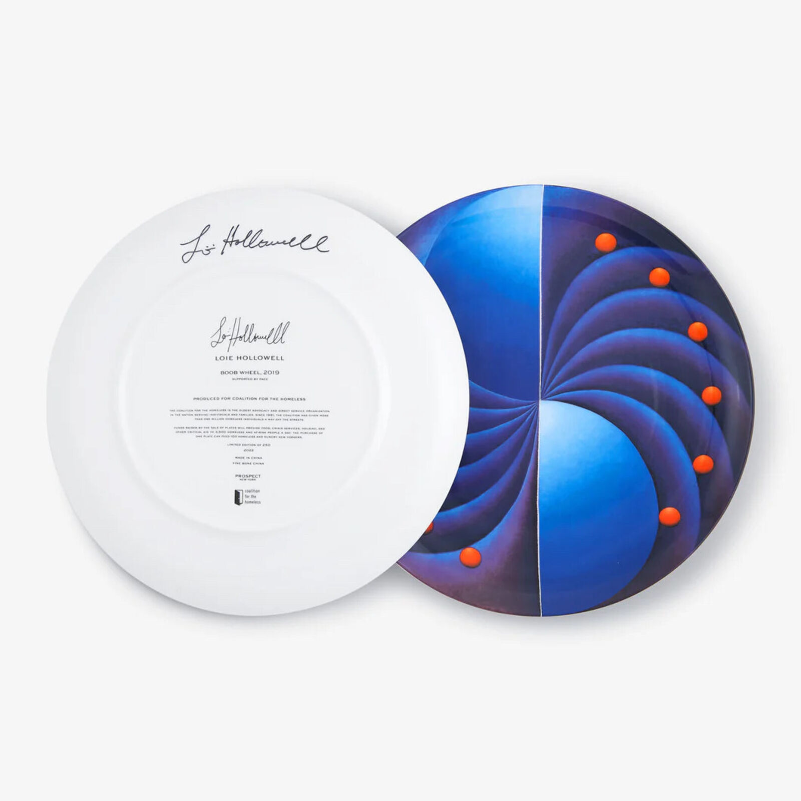 Artwork by Loie Hollowell, Boob Wheel, 2019, Made of Fine bone china 