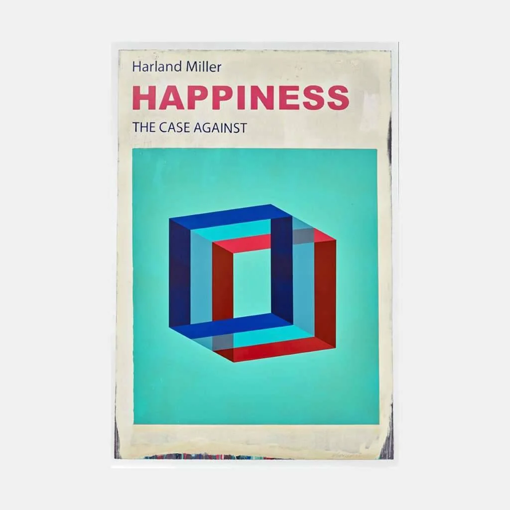 A retro-style poster featuring a geometric cube and bold typography.