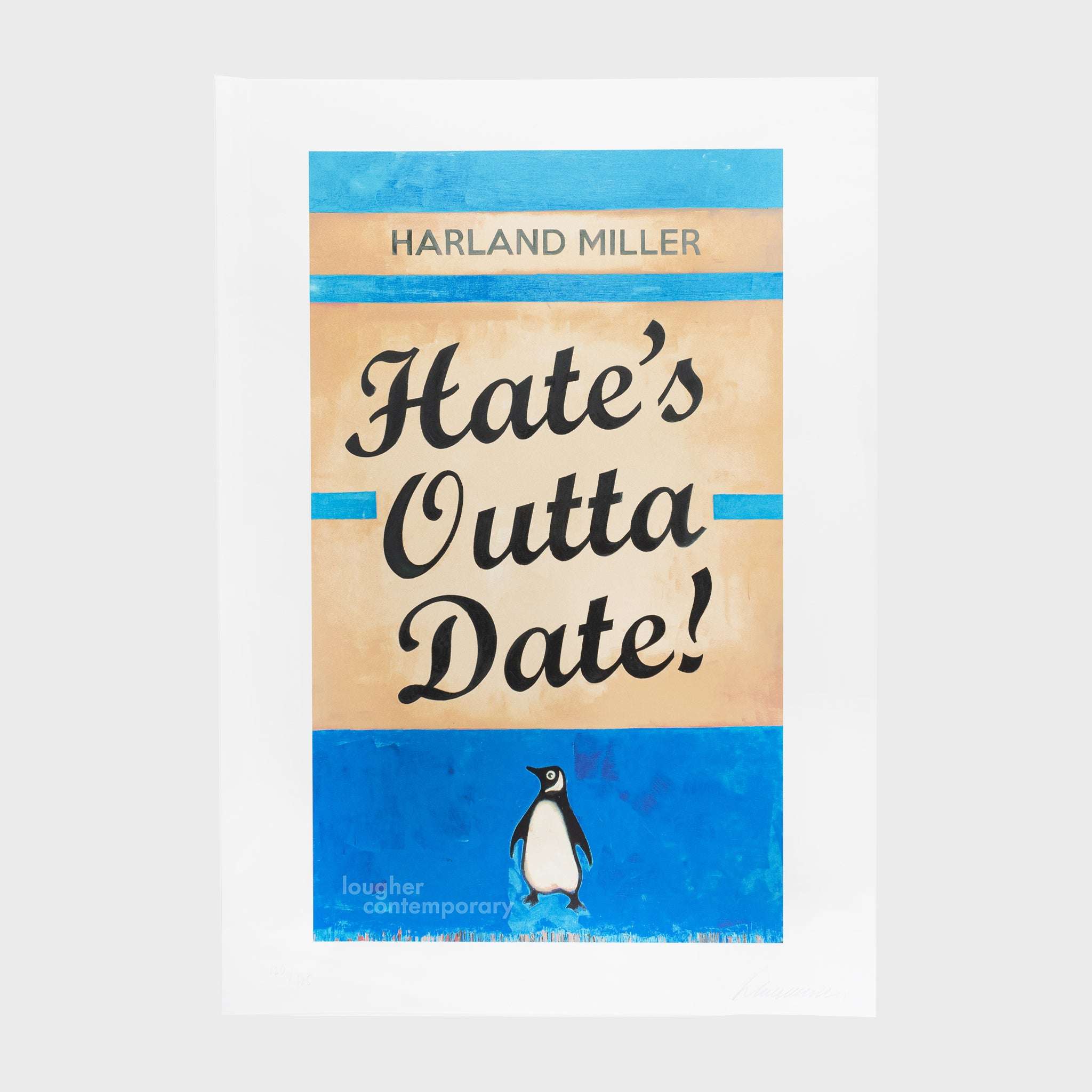 Hate's Outta Date (Blue) by Harland Miller, 2022