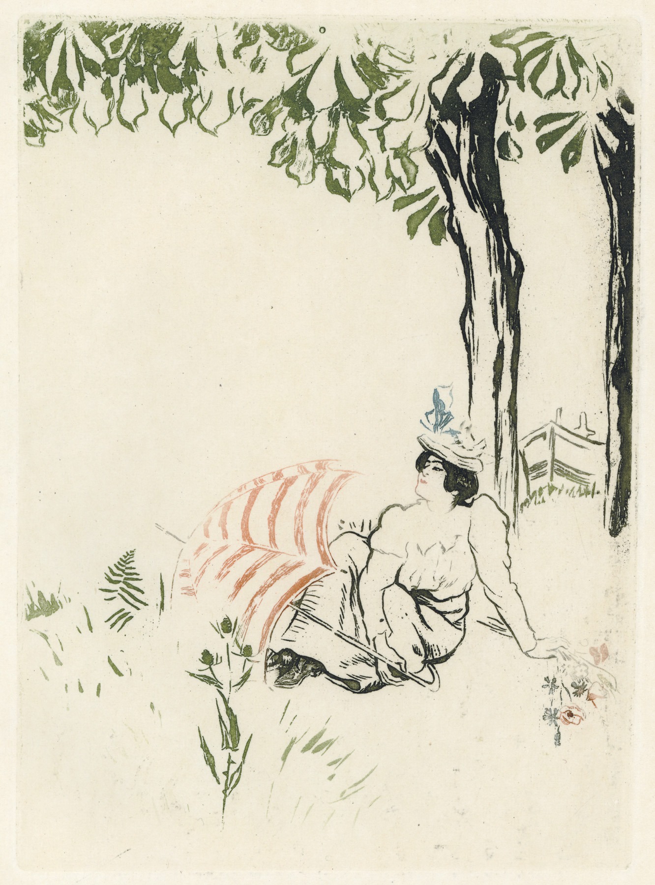 Parc Monceau II: Le Gosse by Louis Legrand, 1901