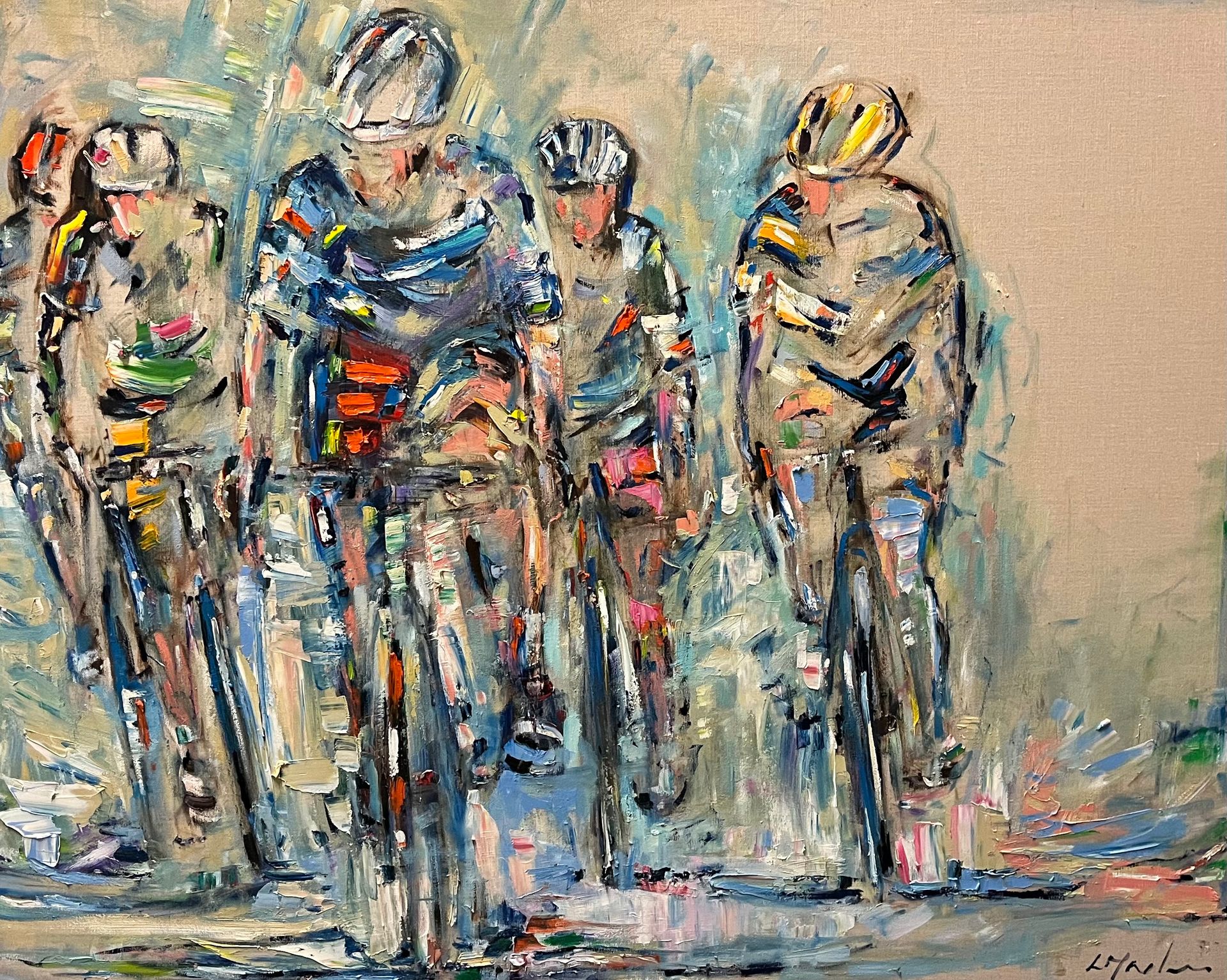 Artwork by Luci Maclaren, Rainy Sunday, Made of Oil on canvas 