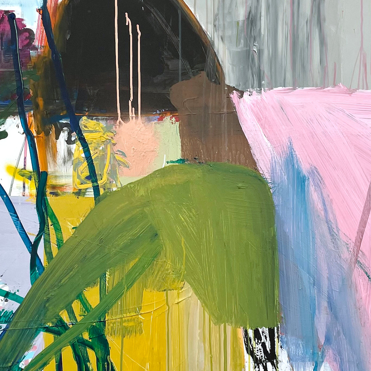 A painting of a woman in a yellow dress.