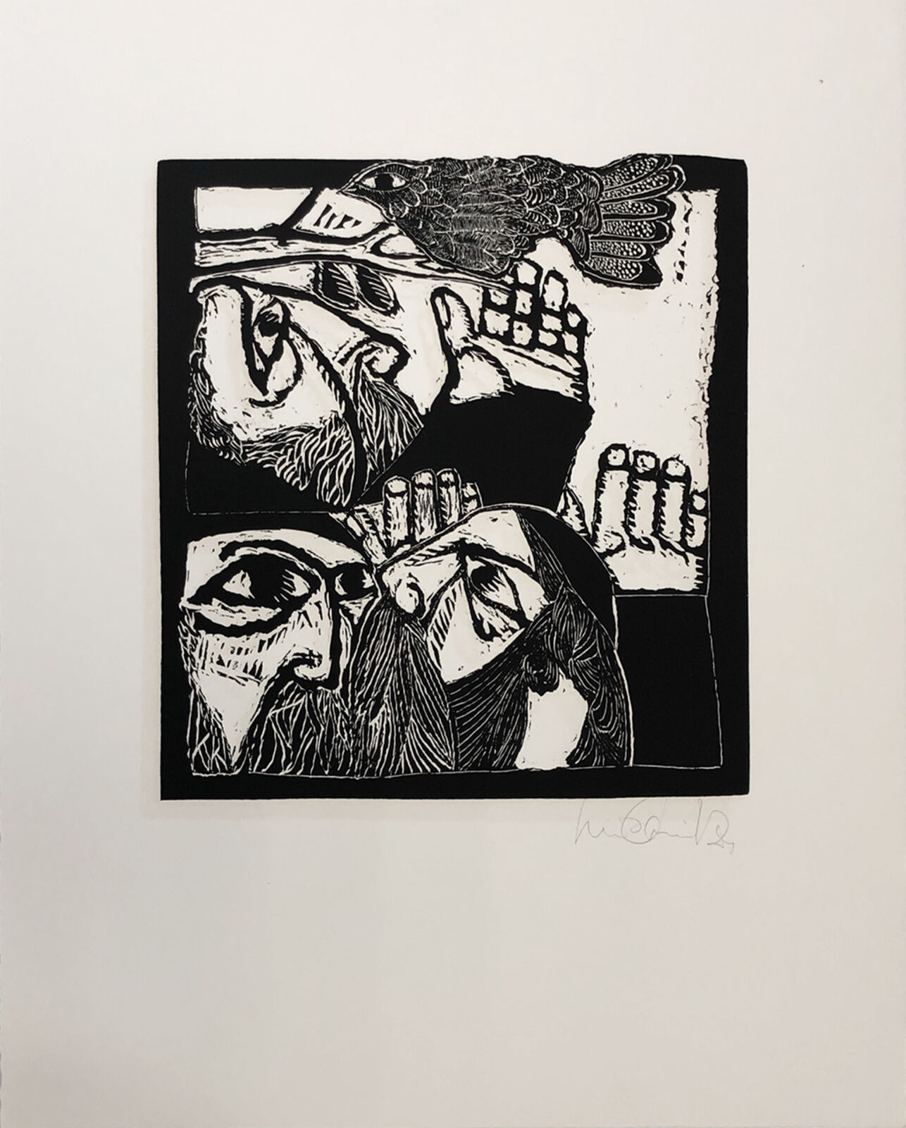 A series of black and white illustrations on a white background.