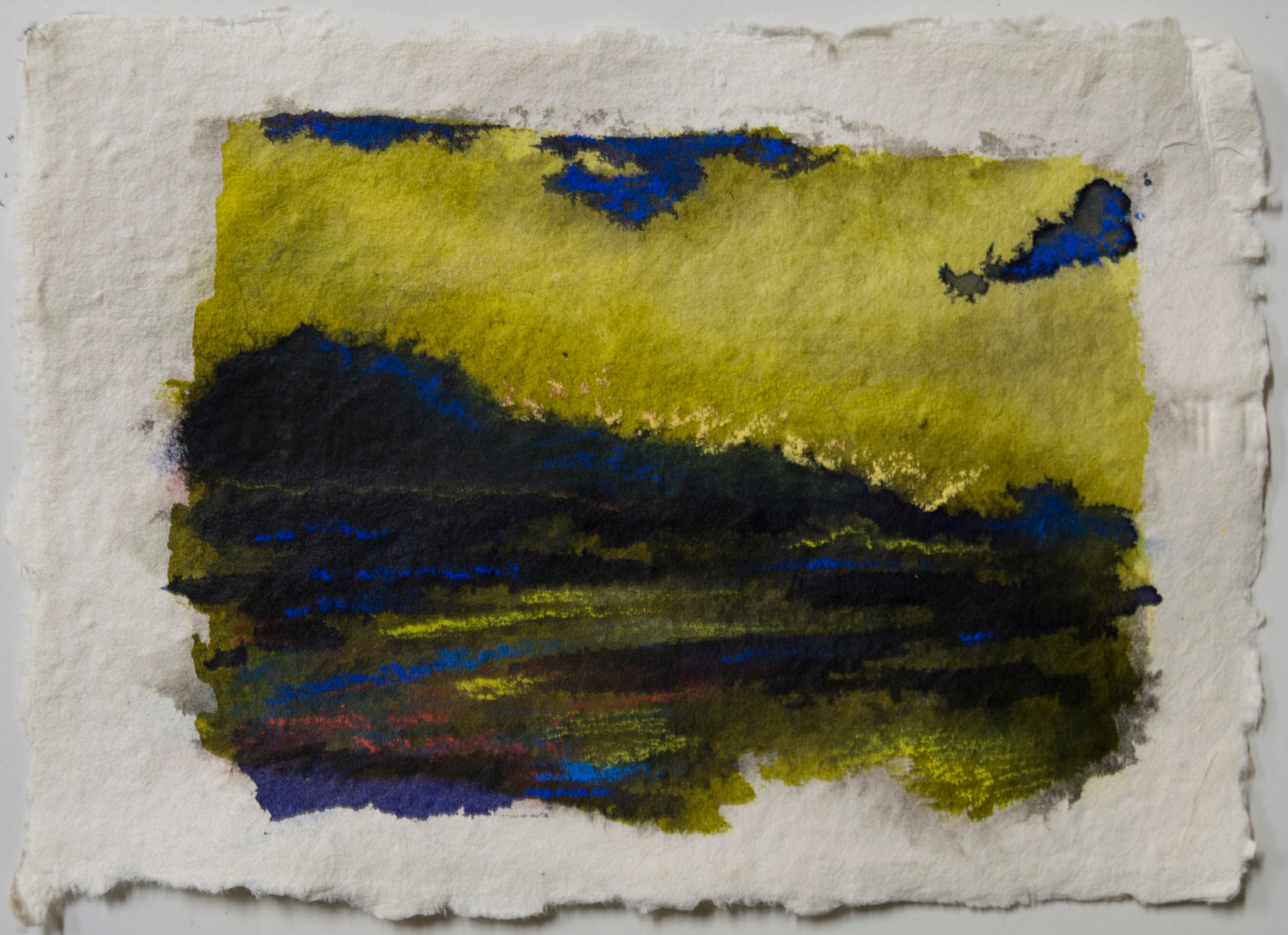 Artwork by Lukrezia Krämer, Under your night IV, Made of Ink and soft pastel on handmade paper 