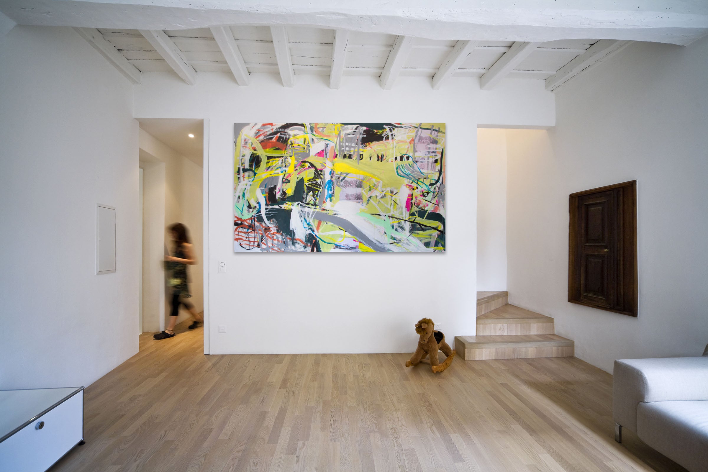 Artwork by Macha Poynder, A Crapshot of Luck, Made of Acrylic and collage on canvas 