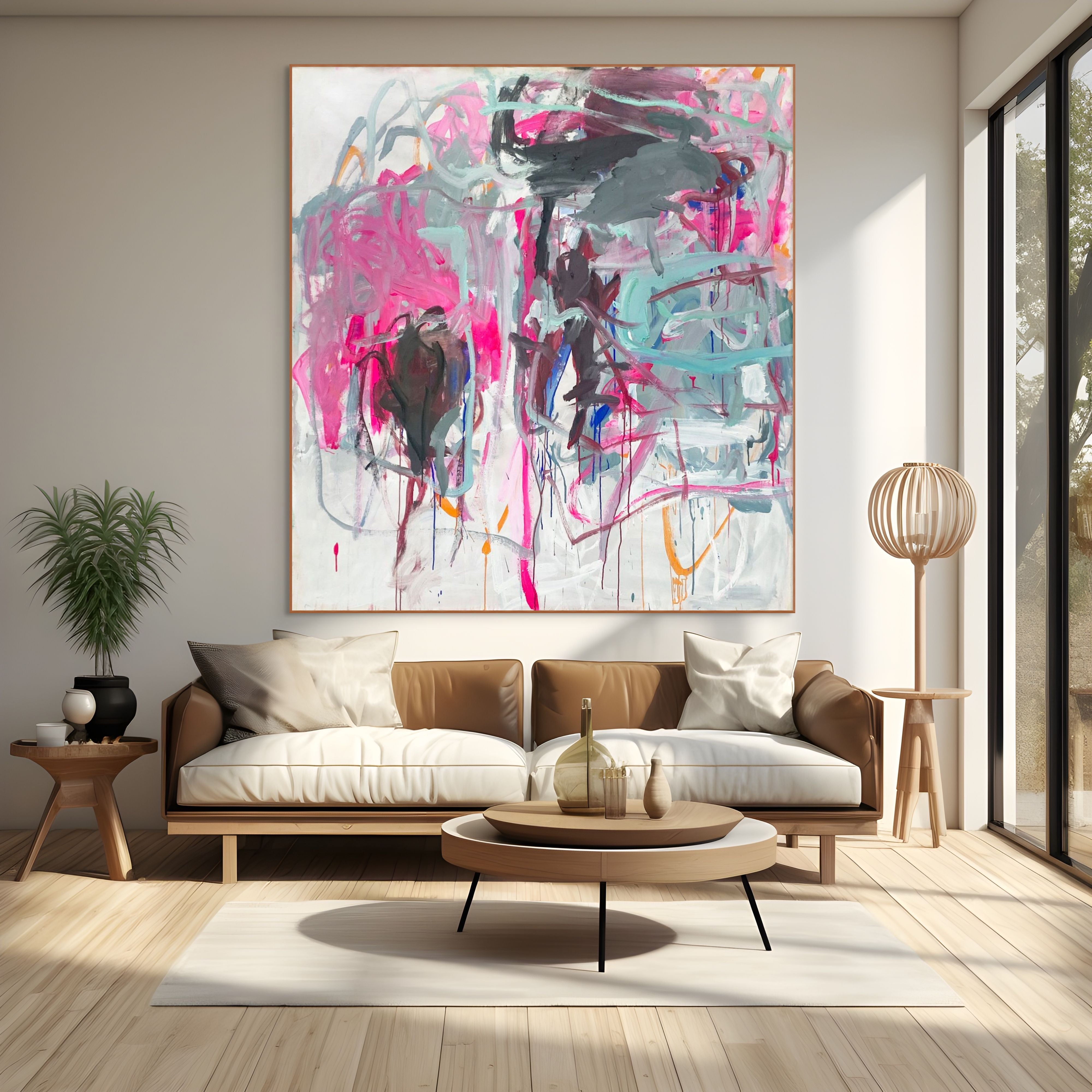 Artwork by Macha Poynder, Flower Beach, Made of Acrylic on canvas 