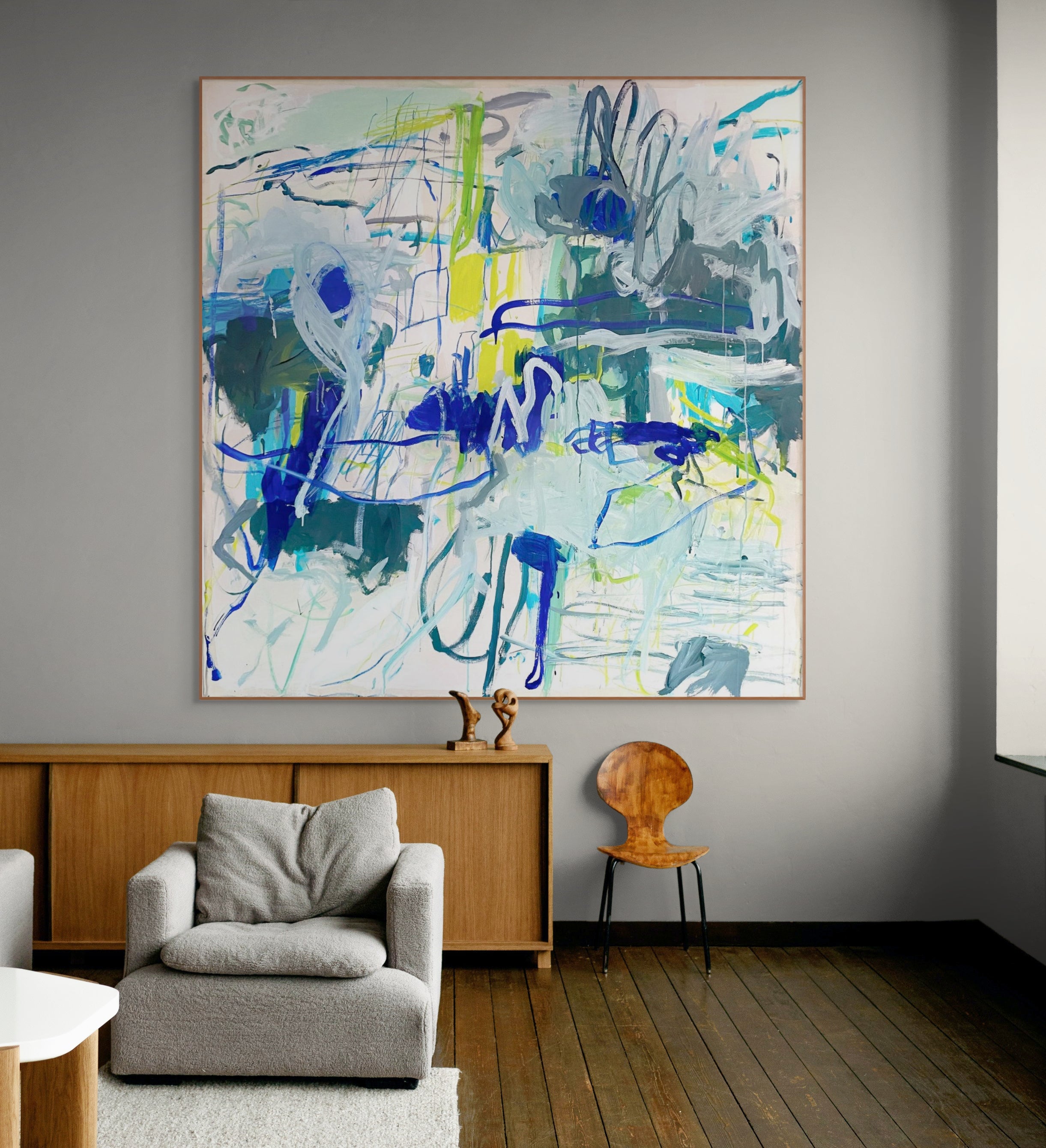 Artwork by Macha Poynder, Parallel April, Made of Acrylic, oil stick and pastel on canvas 