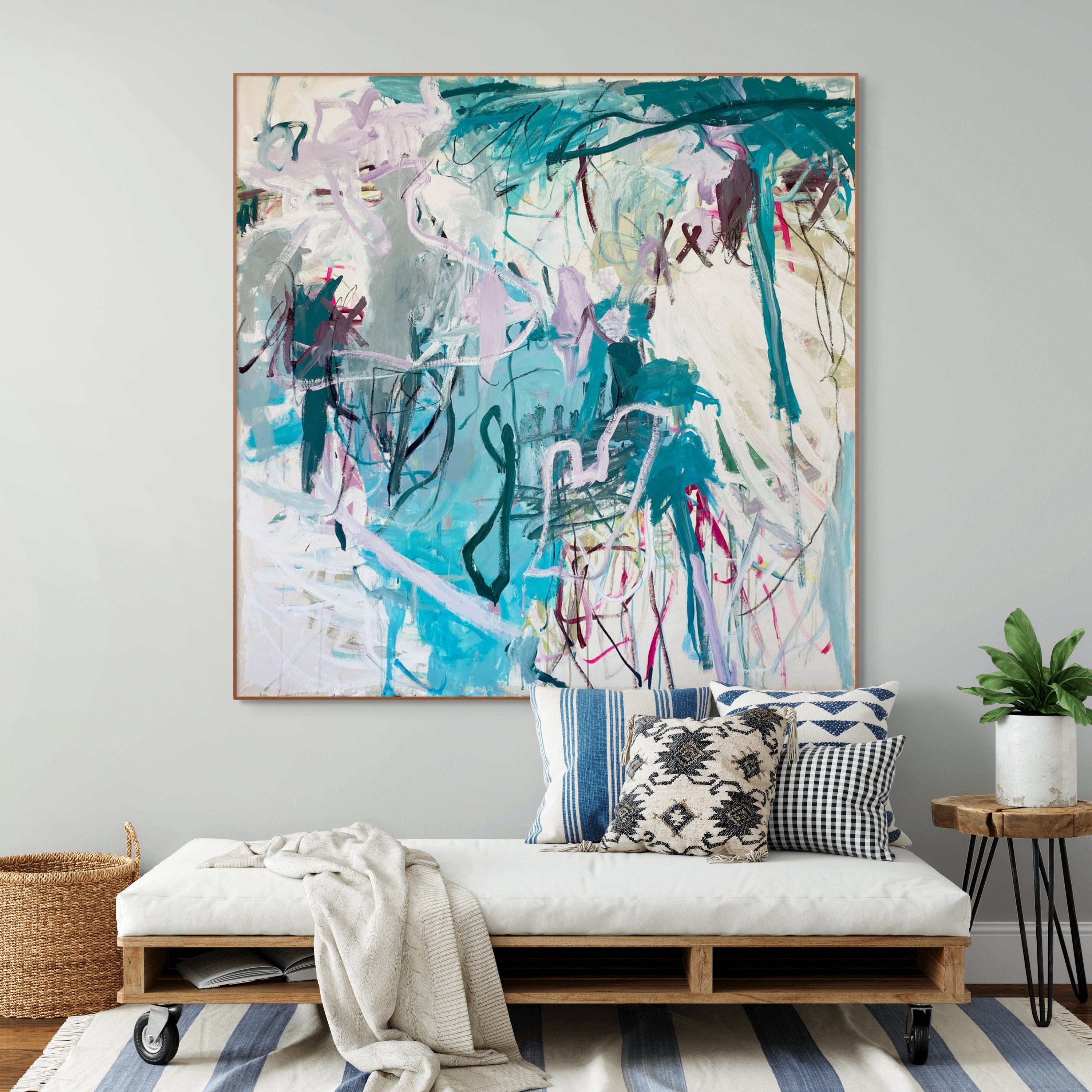 Artwork by Macha Poynder, Uncovered Memories, Made of Acrylic, oil stick and pastel on canvas 