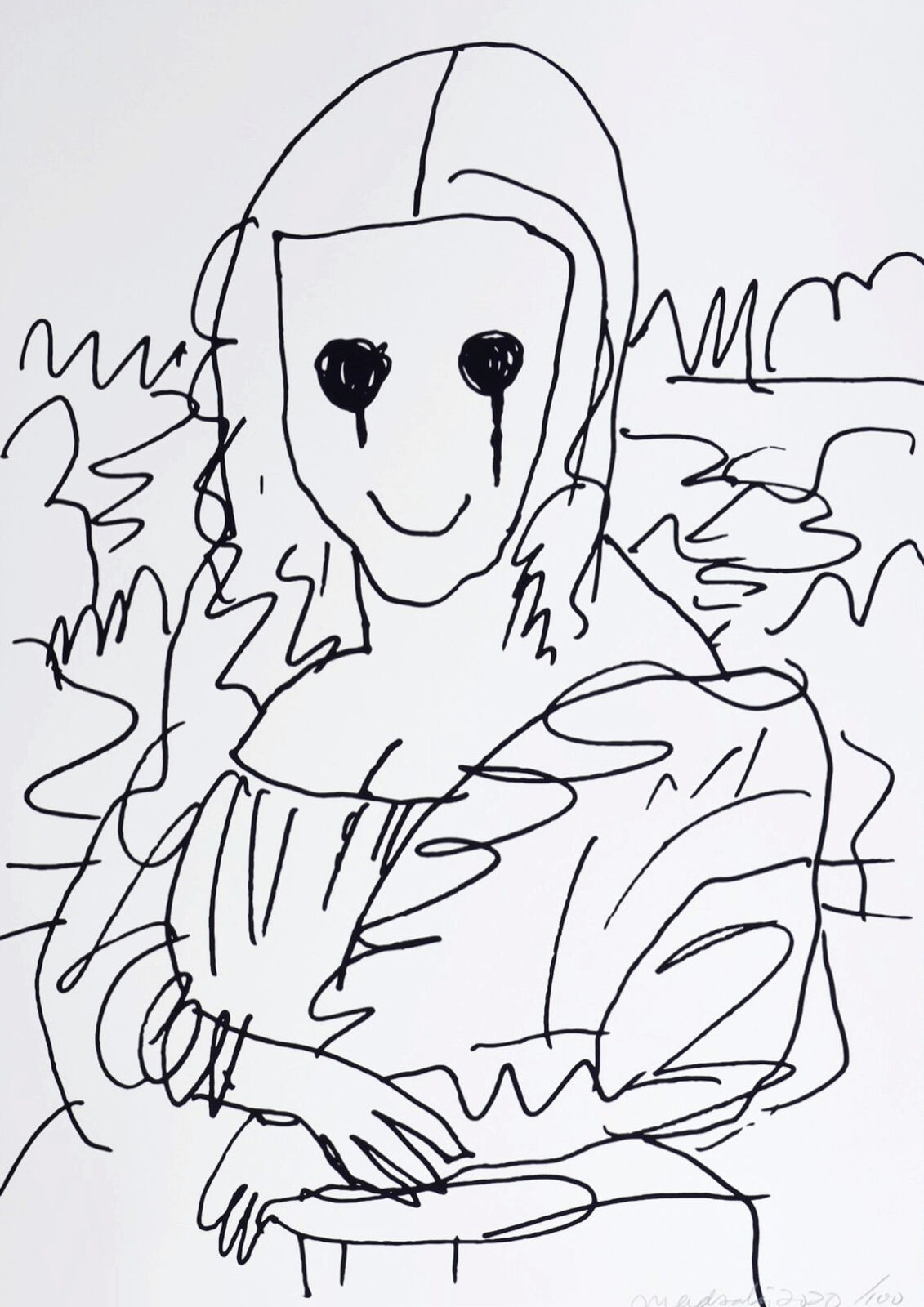 版画 MADSAKI Coffee Break Drawing Mona Lisa MADSAKI | Coffee Break Drawing of Mona Lisa (2020) | MutualArt