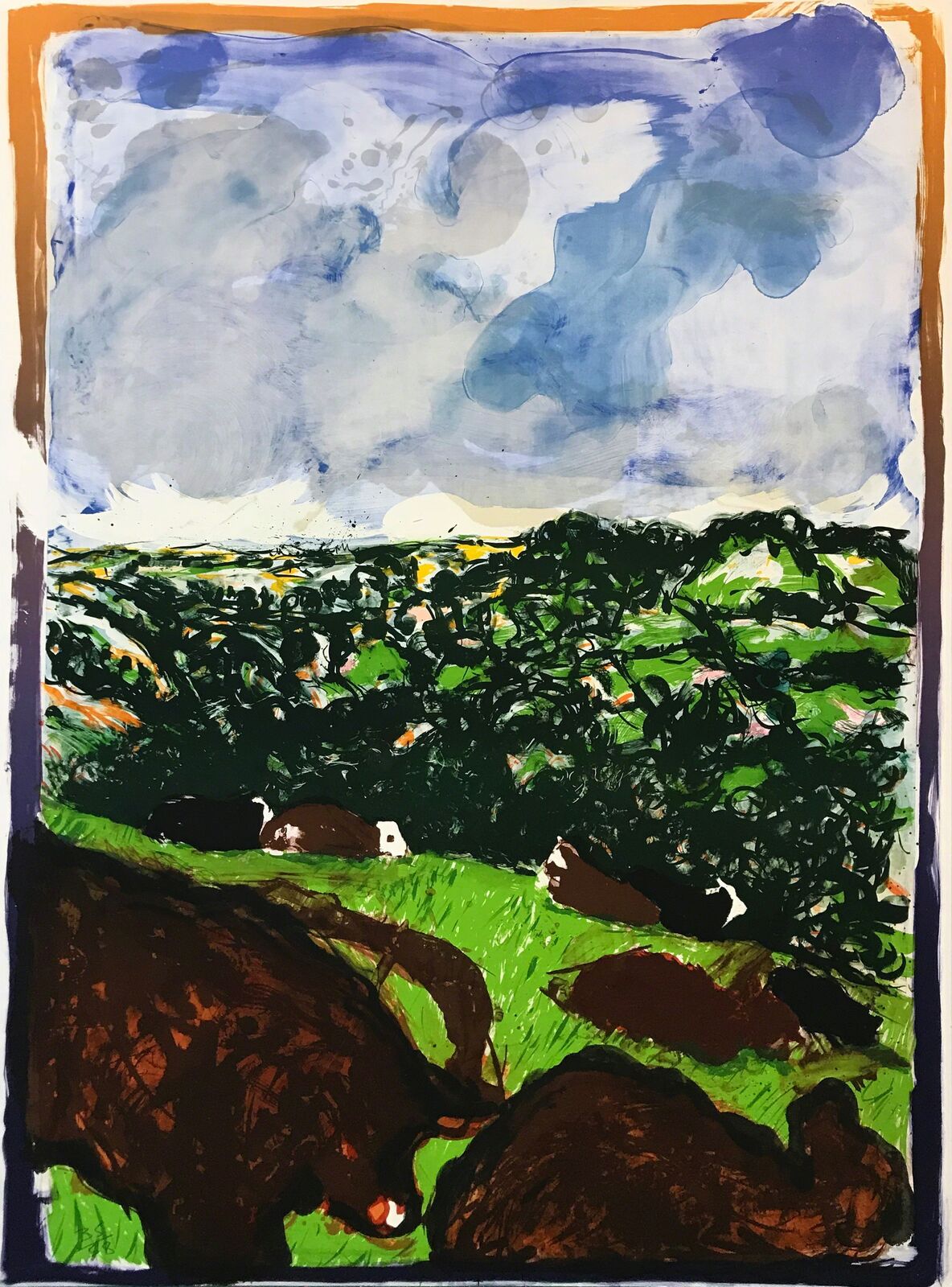DEVONSHIRE BULLOCKS by Malcolm Morley, 1982