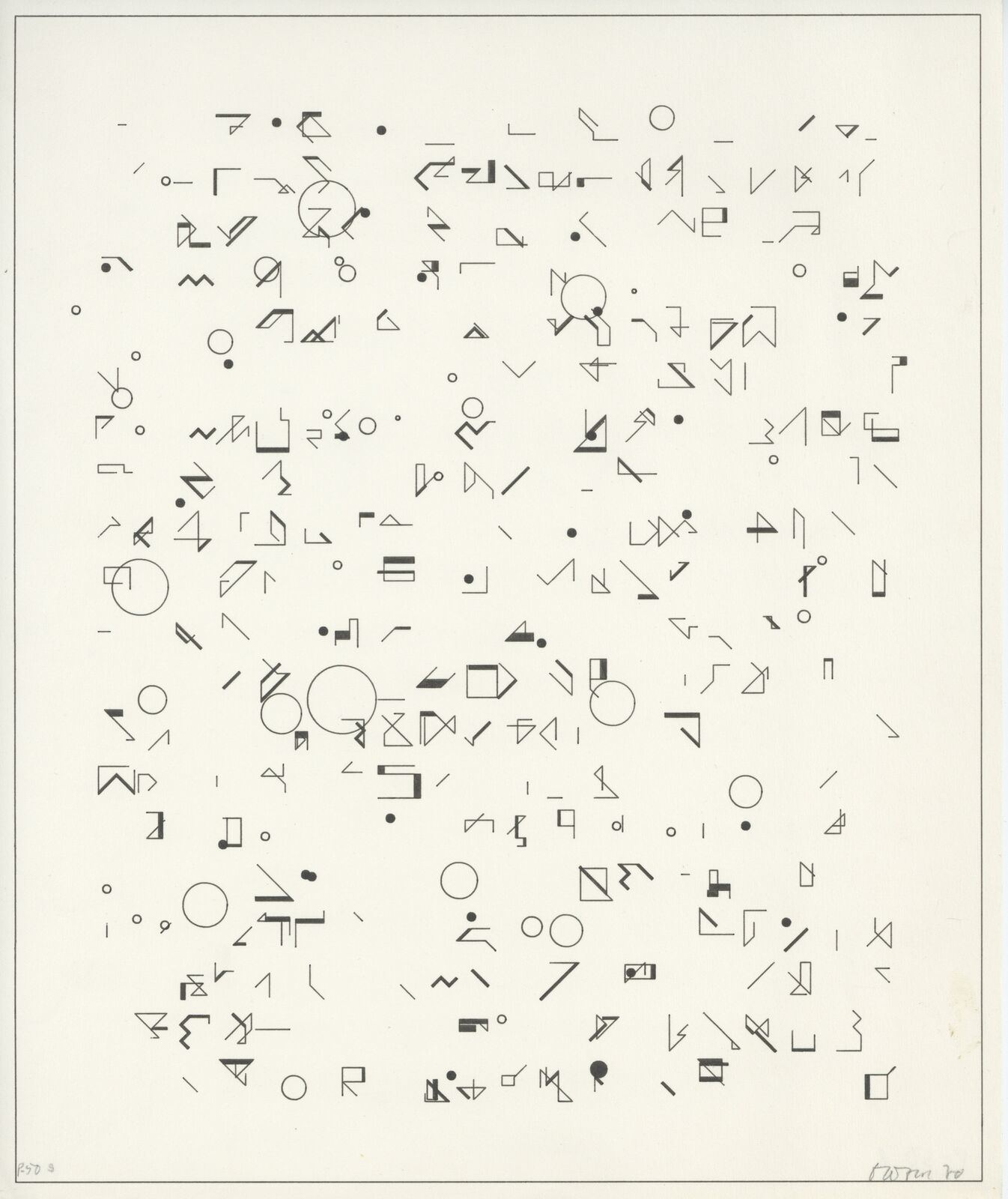 P-050-D-small by Manfred Mohr, 1970