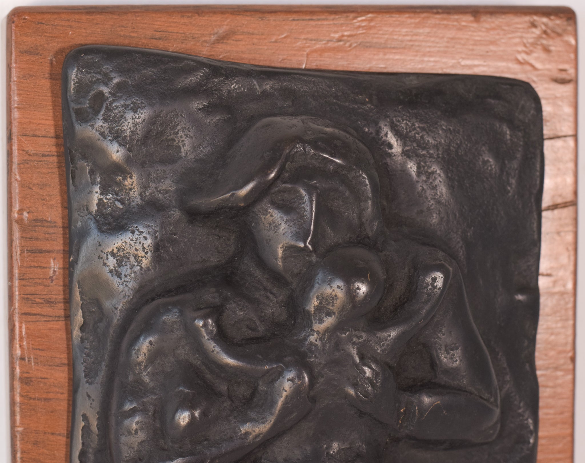 Artwork by Manolo Hugué, Bronze Plaque of Mother and Child, Made of Bronze 