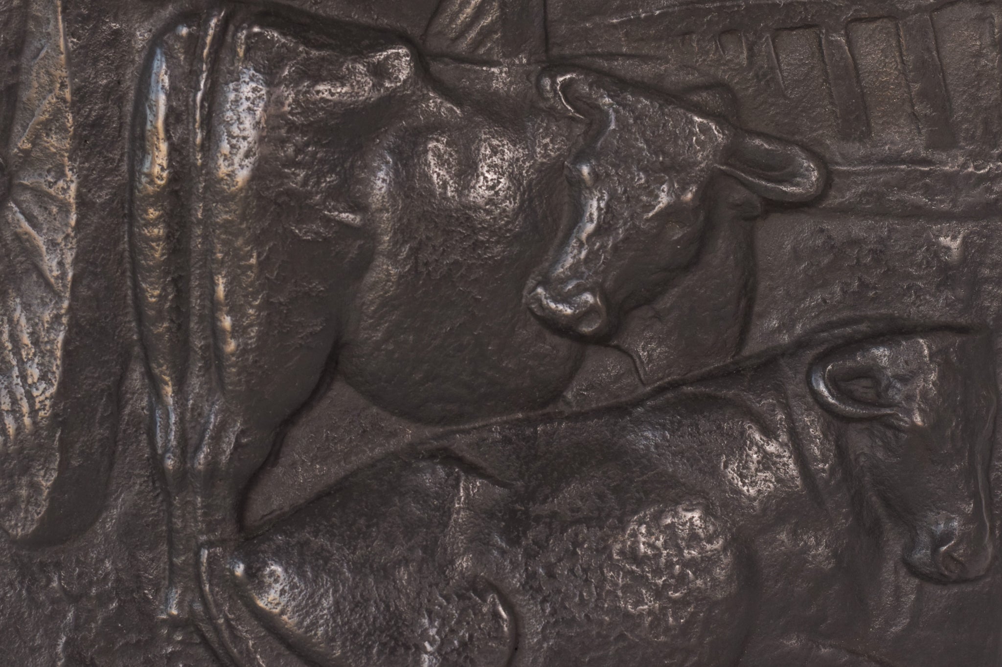 Artwork by Manolo Hugué, Large Bronze Plaque, Made of Bronze 