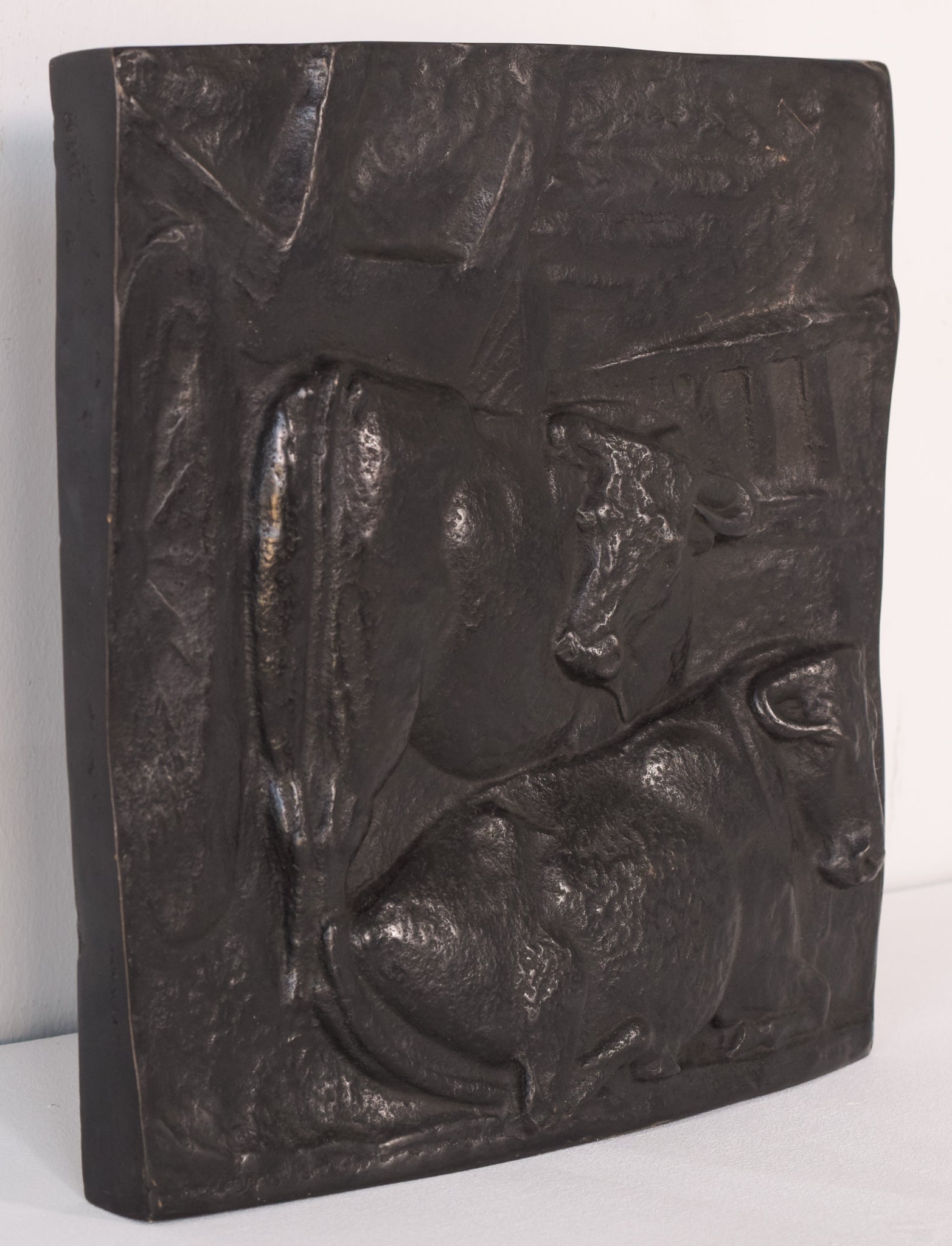 Artwork by Manolo Hugué, Large Bronze Plaque, Made of Bronze 