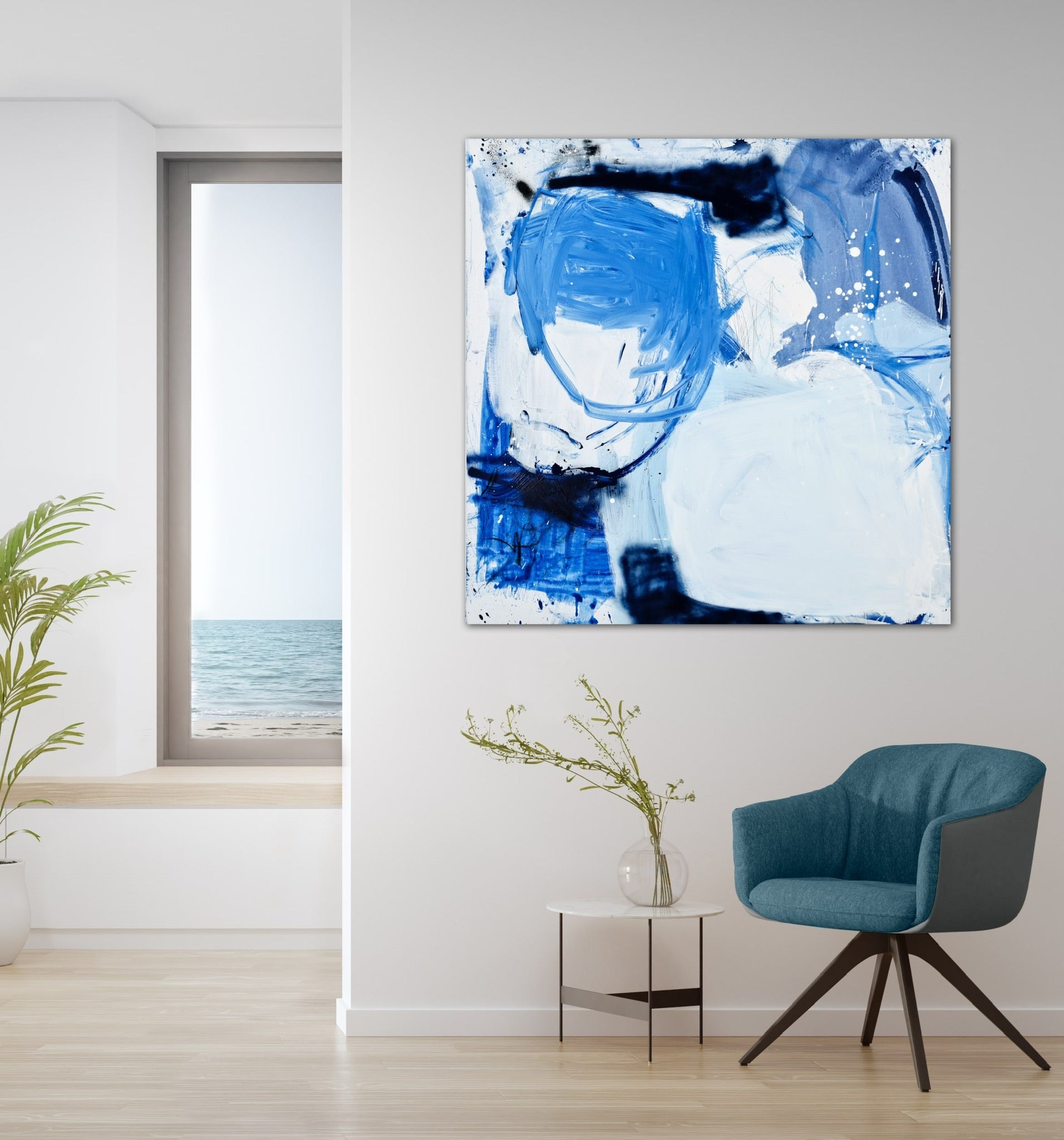 Artwork by Manuela Karin Knaut, Right from the source, Made of Acrylics, Ink, Spraypaint on Canvas 