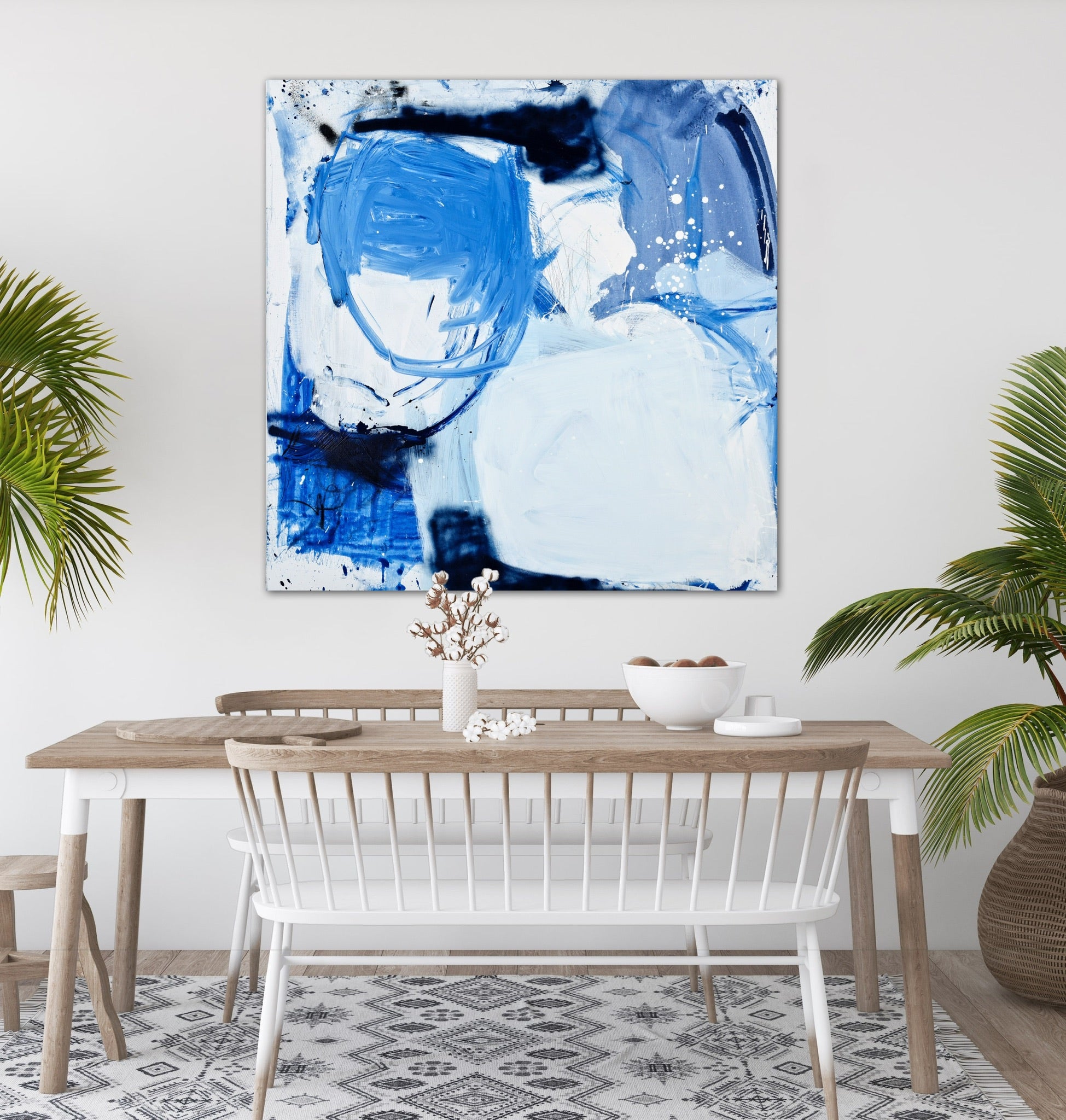 Artwork by Manuela Karin Knaut, Right from the source, Made of Acrylics, Ink, Spraypaint on Canvas 