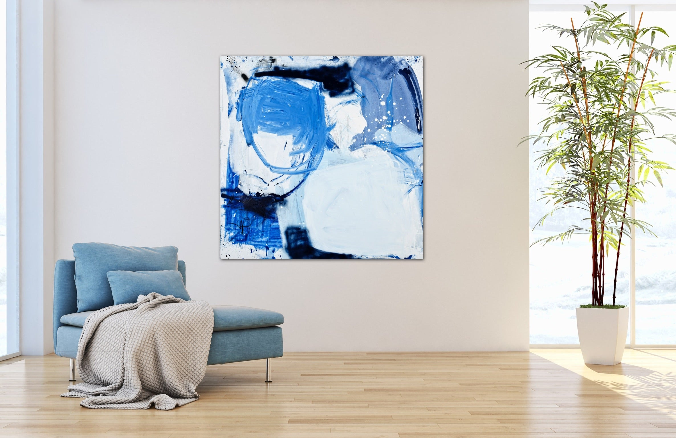 Artwork by Manuela Karin Knaut, Right from the source, Made of Acrylics, Ink, Spraypaint on Canvas 
