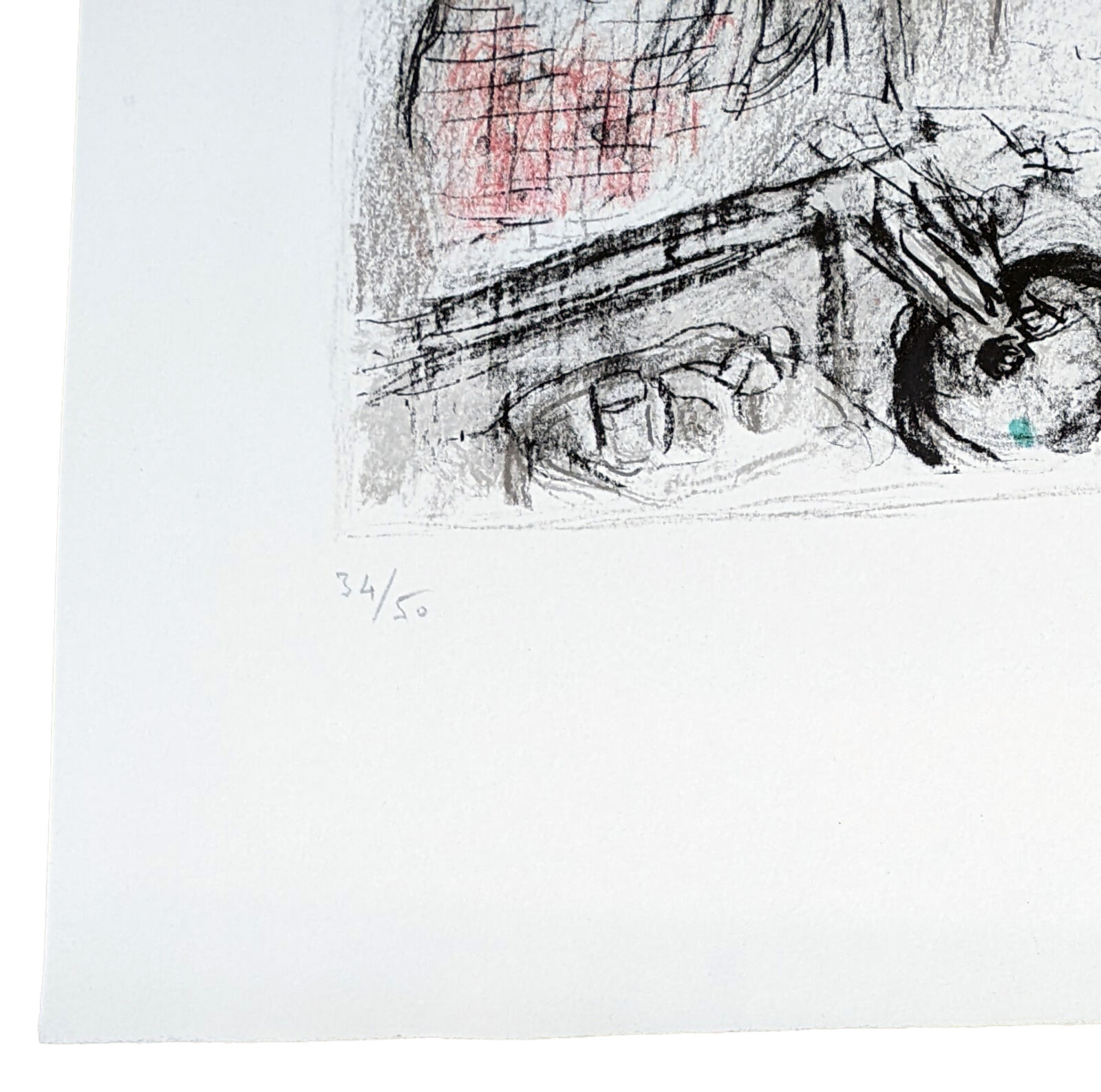 Artwork by Marc Chagall, LE CHEVALET AUX FLEURS (MOURLOT 838), Made of Lithograph 