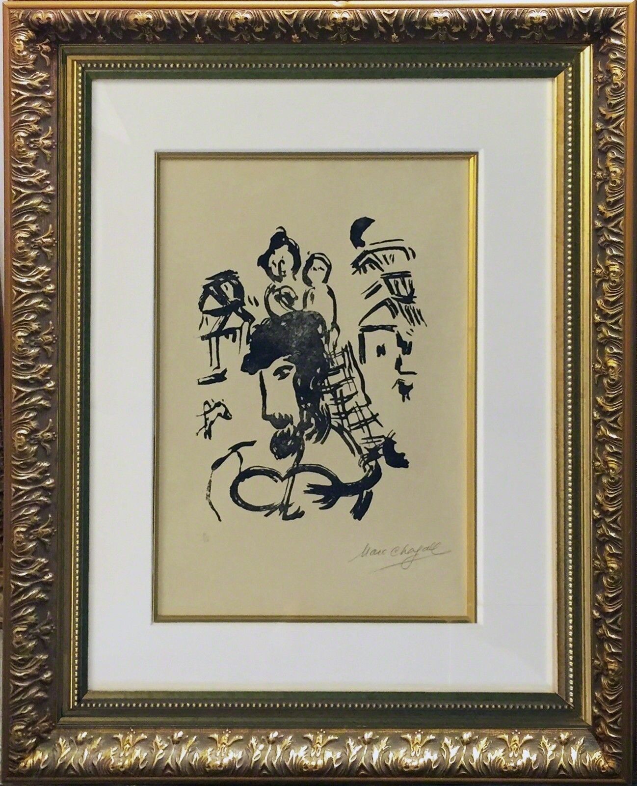 Artwork by Marc Chagall, POEMES: GRAVURES V, Made of Woodcut 