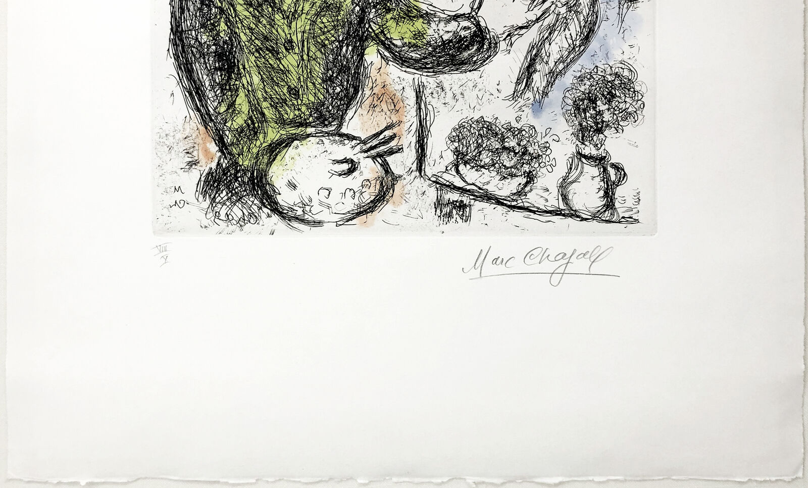 Artwork by Marc Chagall, UNTITLED FROM SONGES (CRAMER 112), Made of Etching And Aquatint 