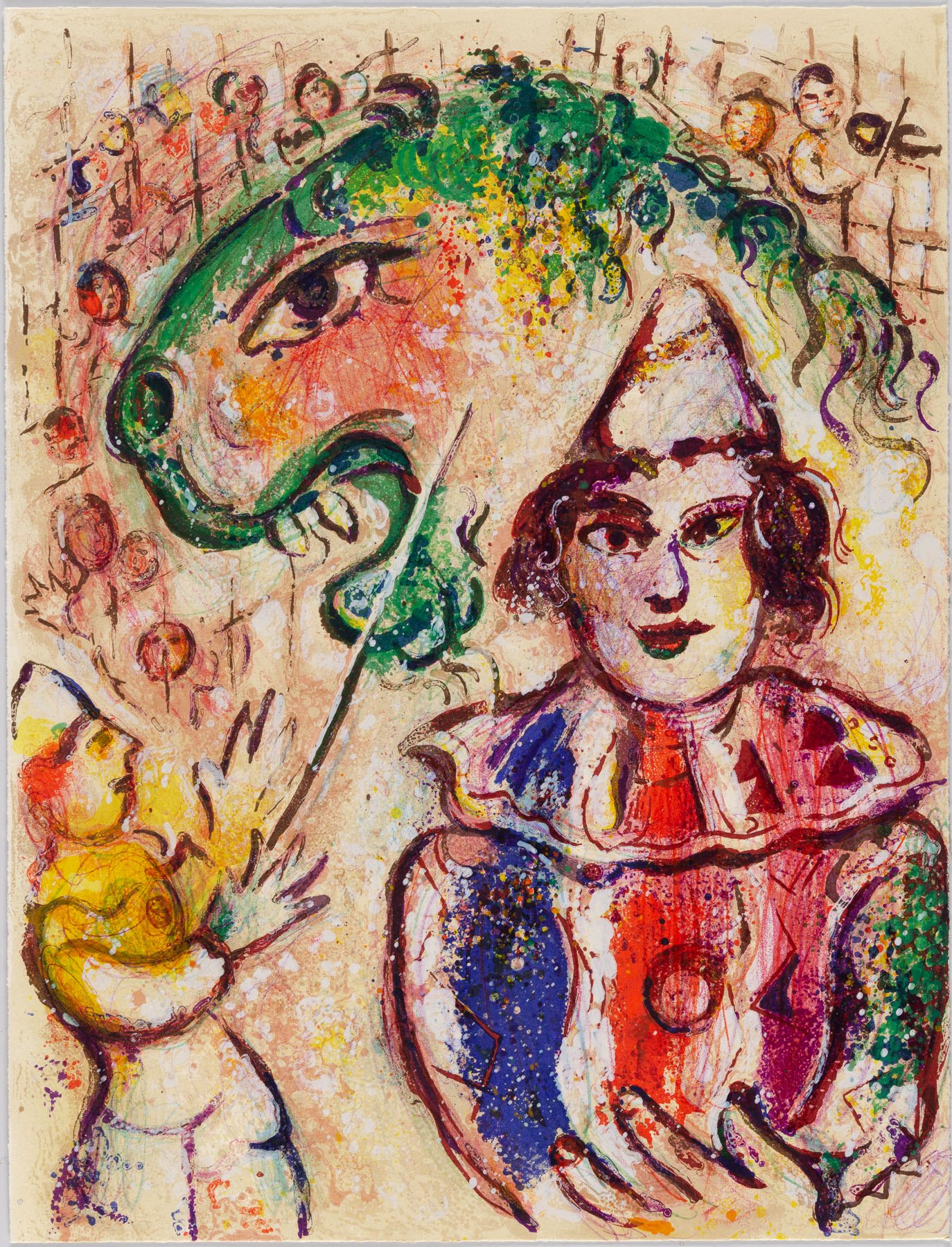 Artwork by Marc Chagall, Untitled From The Circus, Made of Lithograph 
