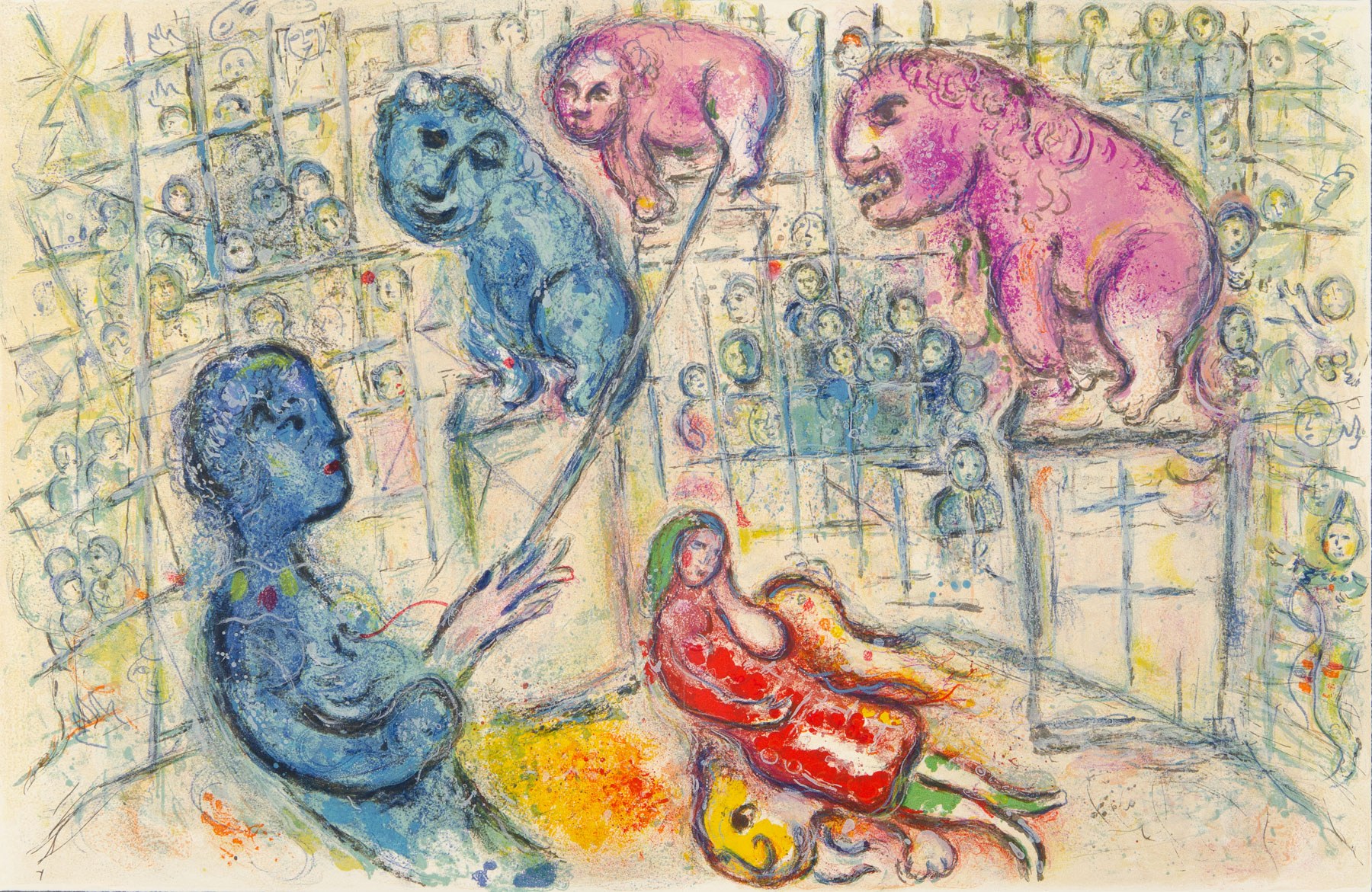 Artwork by Marc Chagall, Untitled From The Circus, Made of Lithograph 