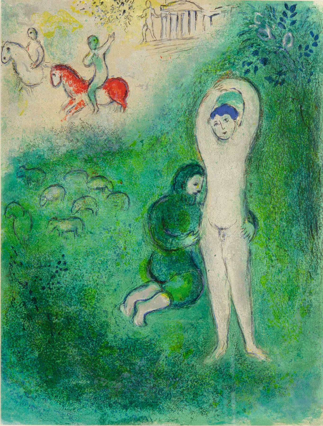 Daphnis And Gnathon by Marc Chagall, 1962