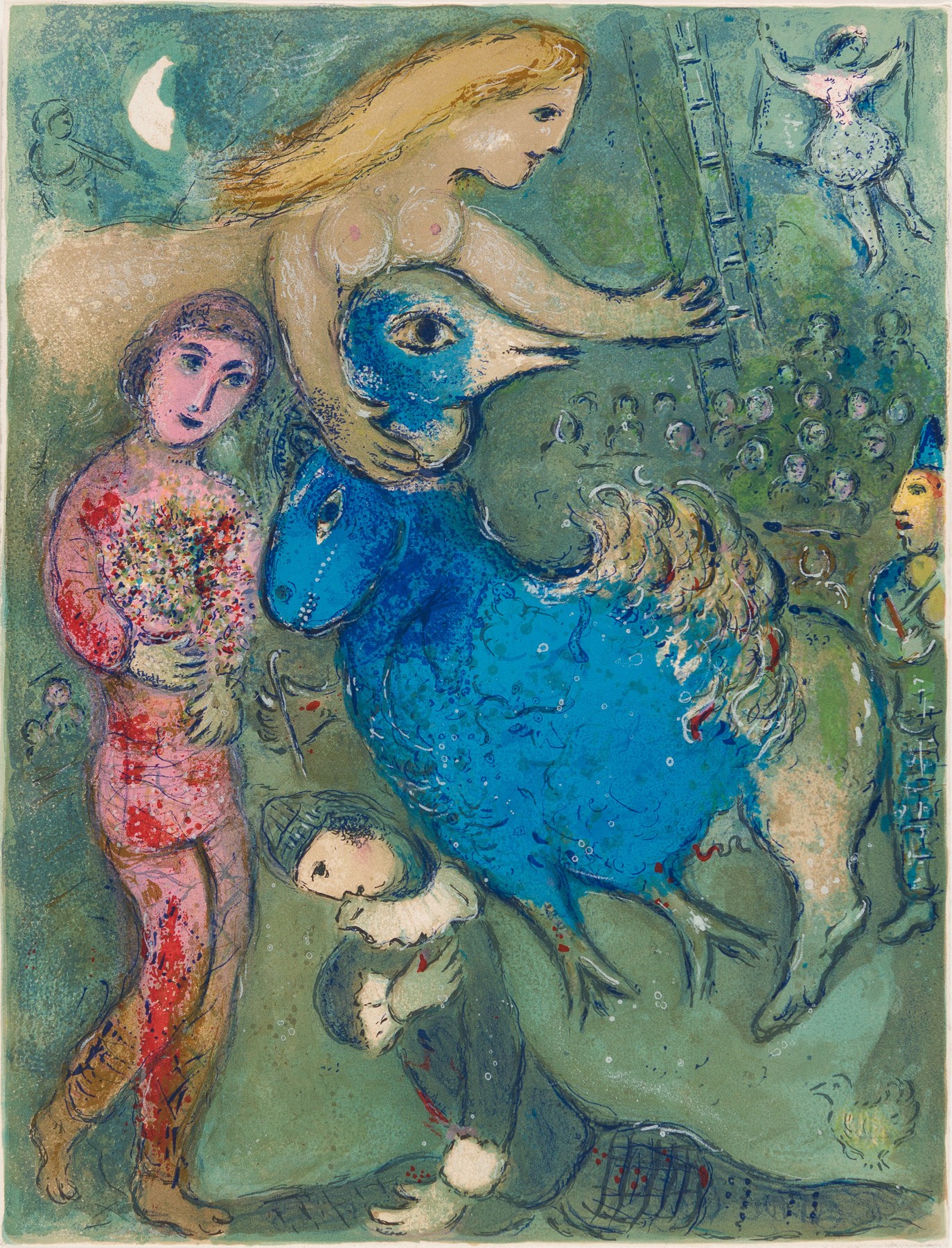 Artwork by Marc Chagall, Frontispiece From The Circus, Made of Lithograph 