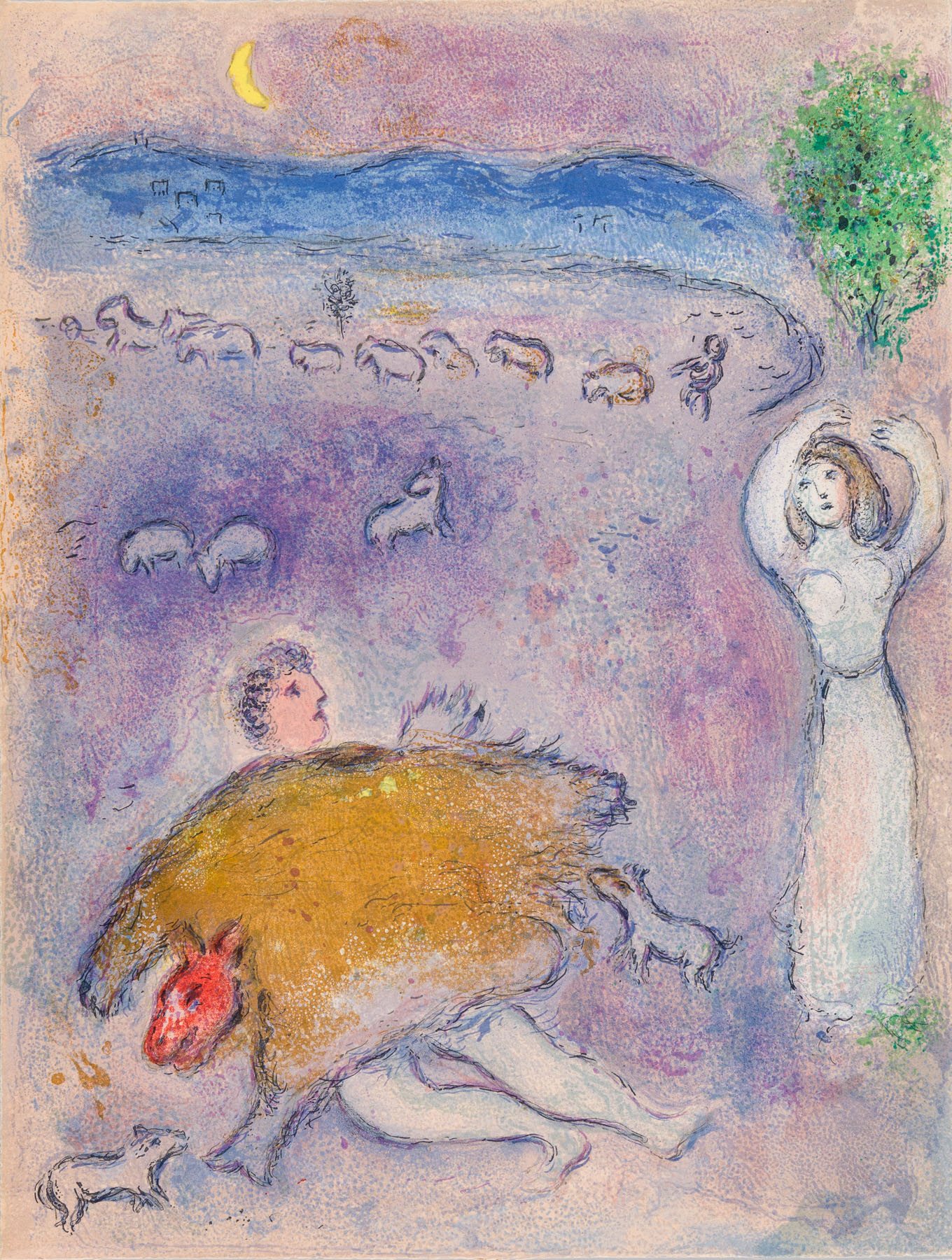 La Ruse De Dorcon by Marc Chagall, 1962