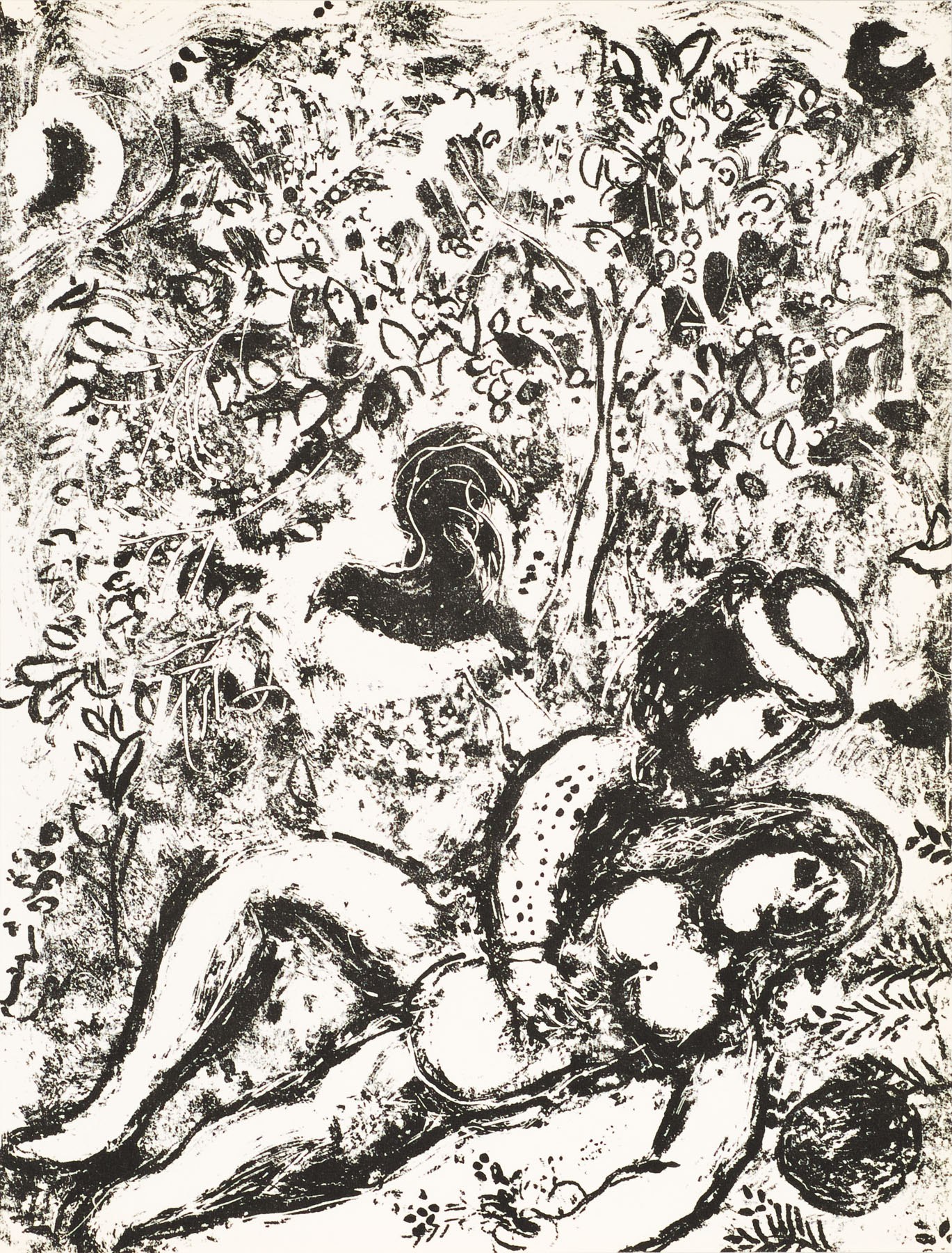Artwork by Marc Chagall, Le Couple À L’arbre, Made of Lithograph 