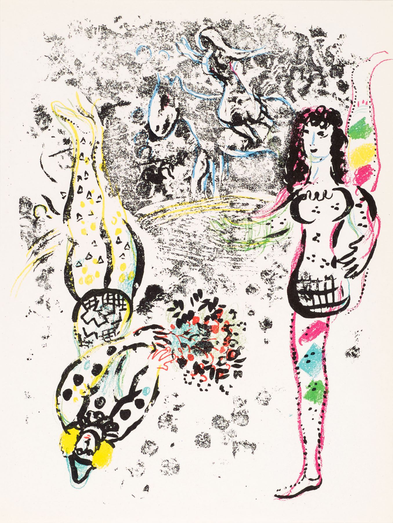 Artwork by Marc Chagall, Le Jeu Des Acrobates, Made of Lithograph 