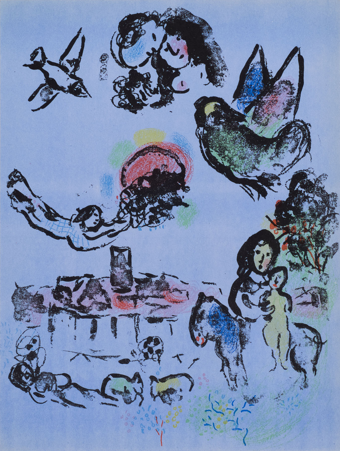 Artwork by Marc Chagall, Nocturne À Vence, Made of Lithograph 