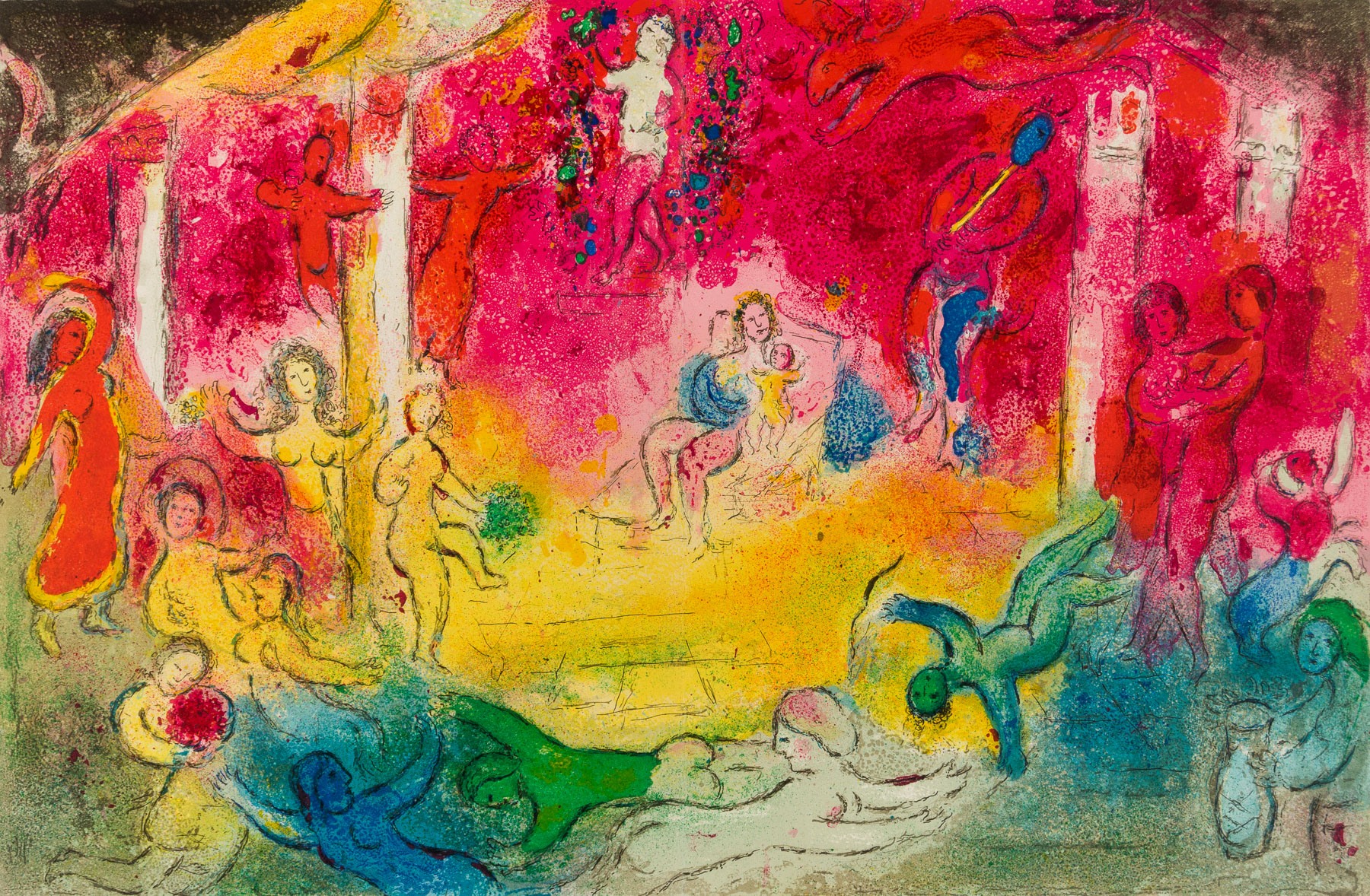 Marc Chagall | Temple Et Histoire De Bacchus (1962) | MutualArt