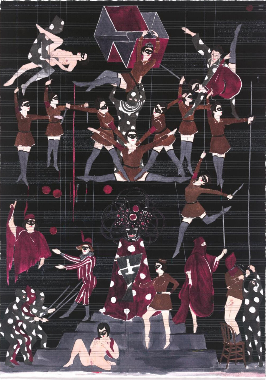 A group of people in costumes on a stage.