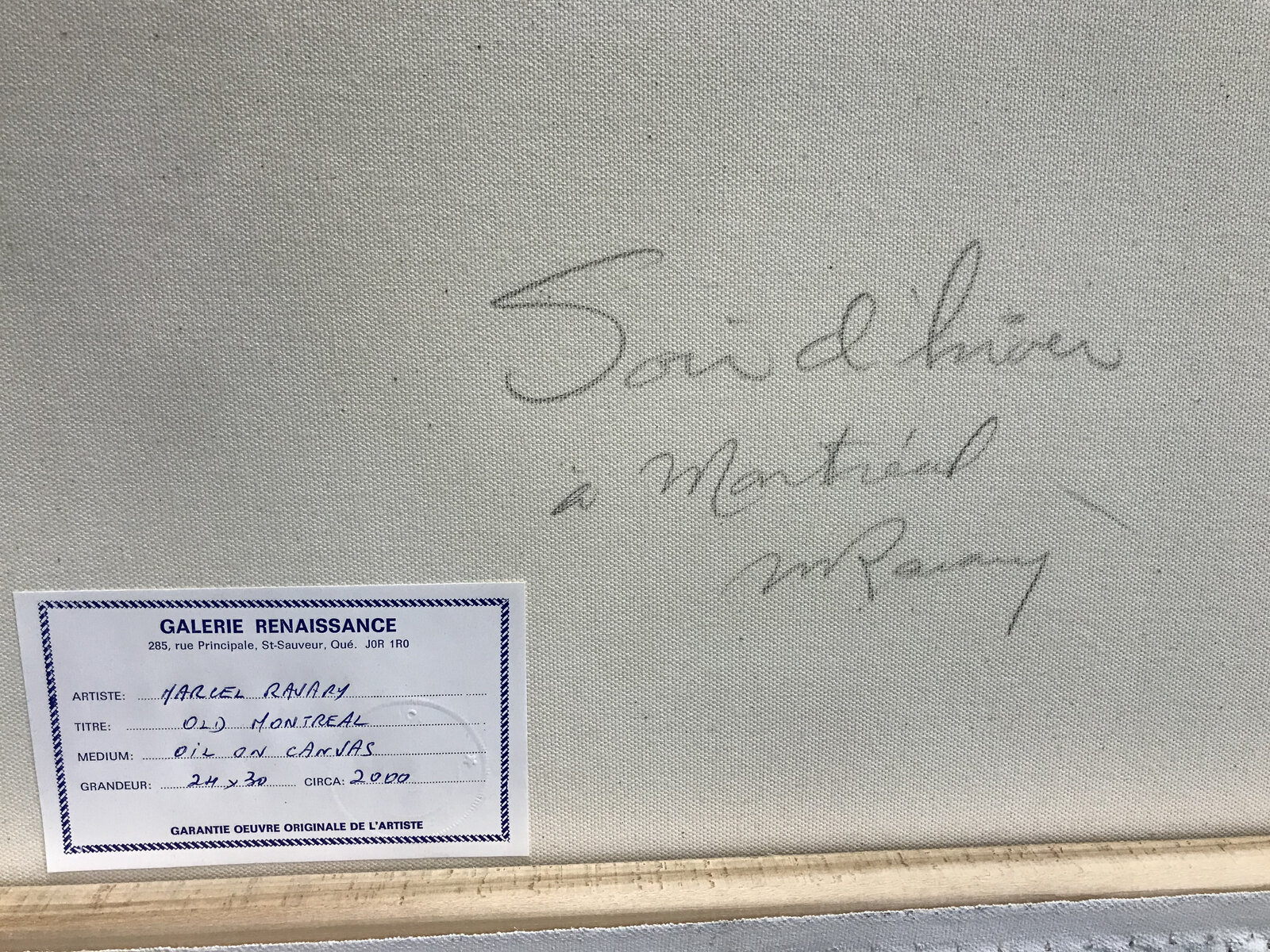 Artwork by Marcel Ravary, Old Montreal, Made of Oil On Canvas 