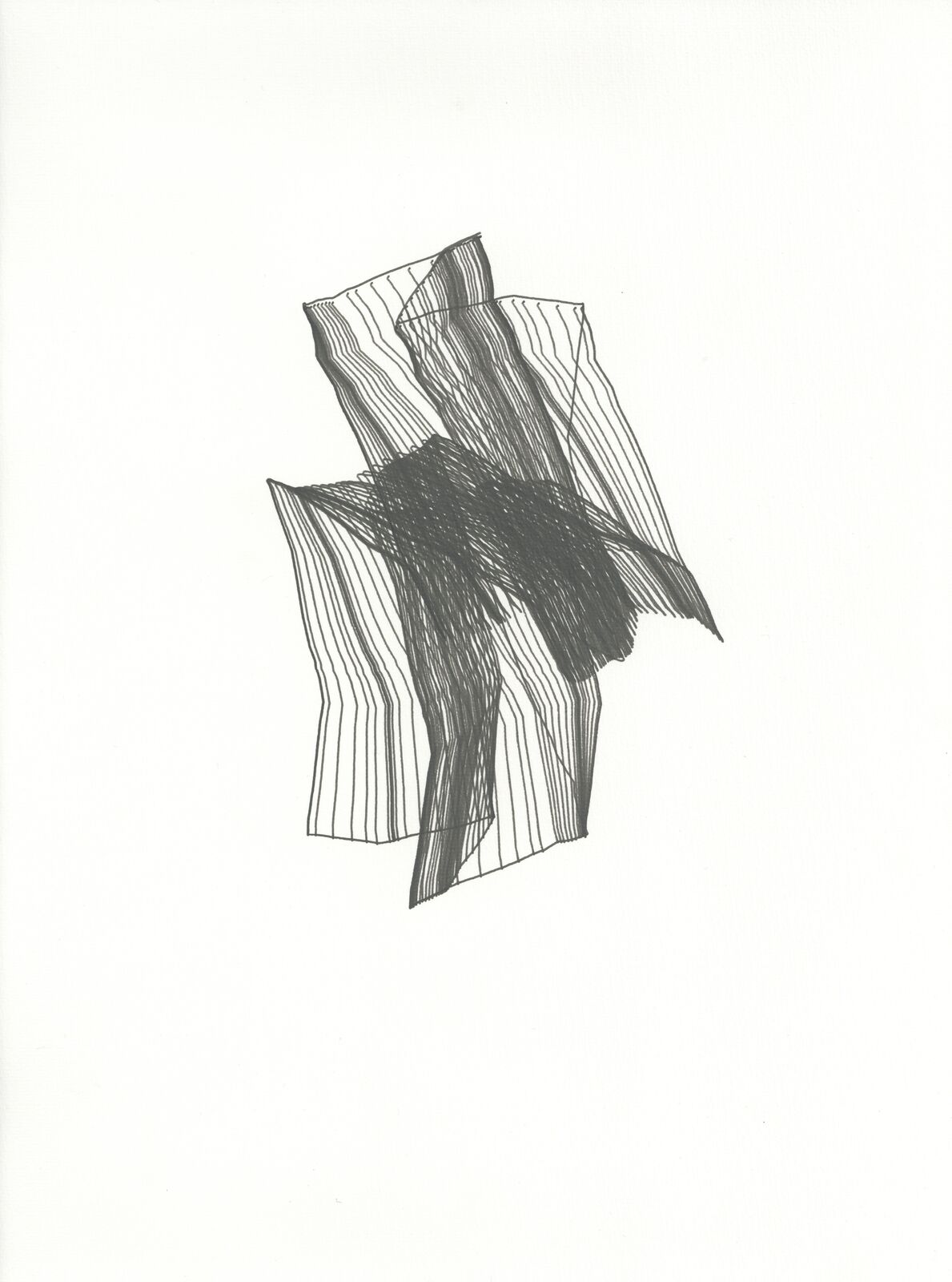 A black and white drawing of a piece of paper.