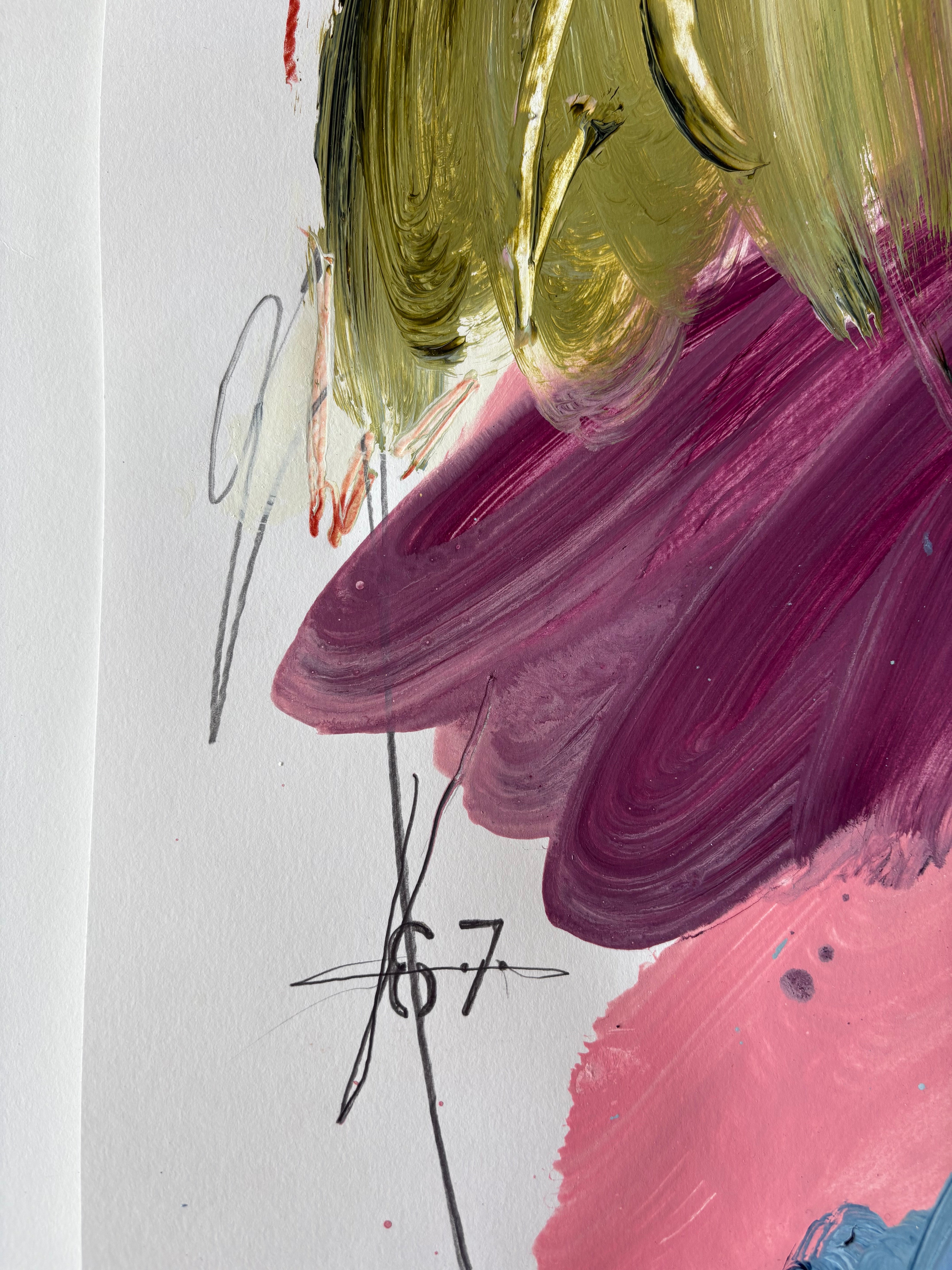 Artwork by Marcus Aitken, Alter06, Made of Acrylic and pencil on paper 