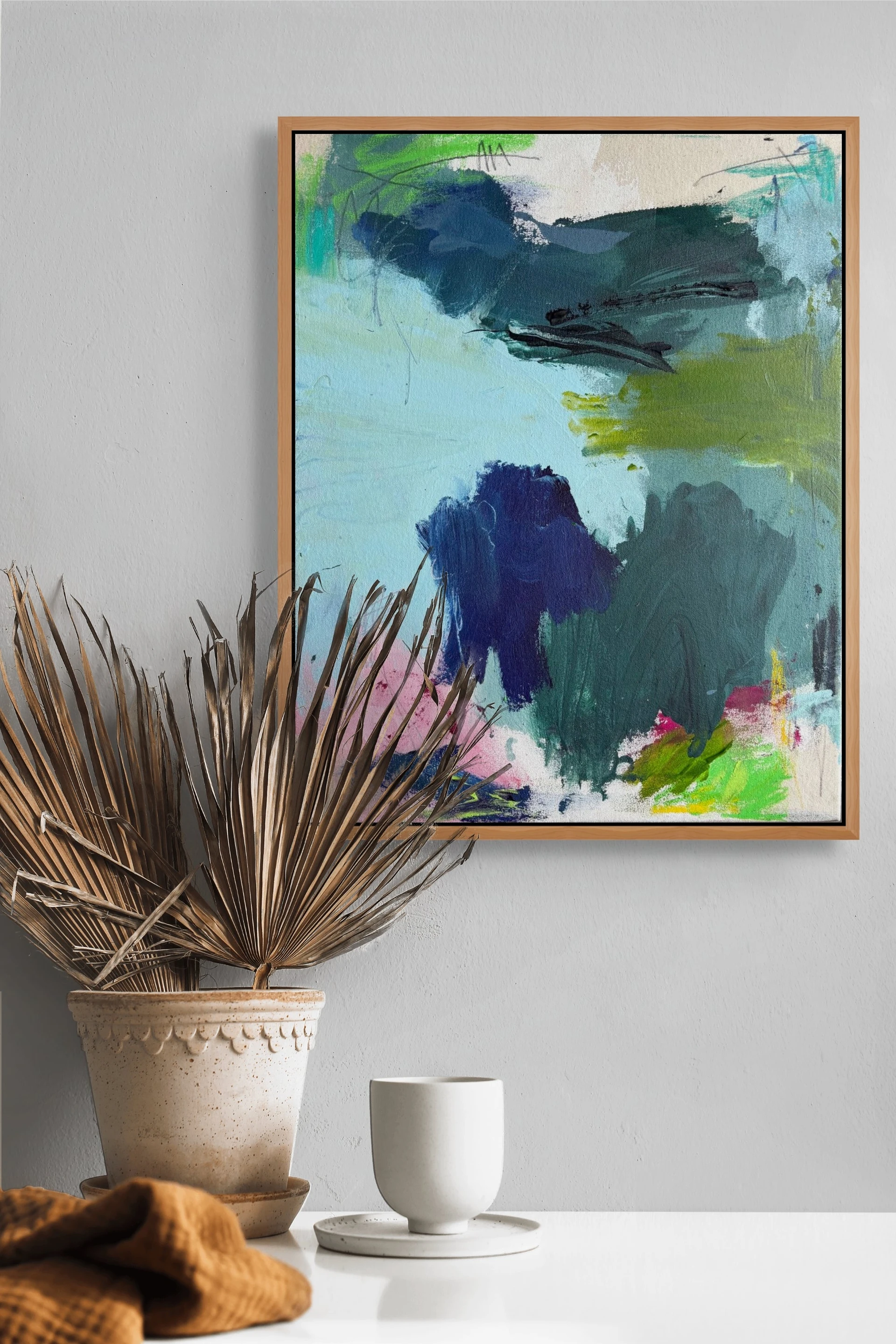 Artwork by Marcus Aitken, Feather duster, Made of Acrylic & oil on canvas 